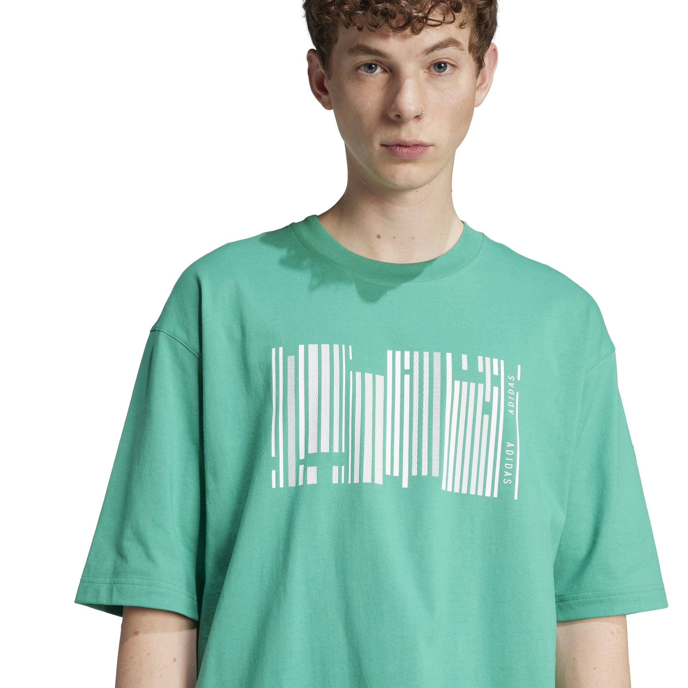 Unisex Emerging Harmony Graphic T-Shirt, Green, A701_ONE, large image number 6