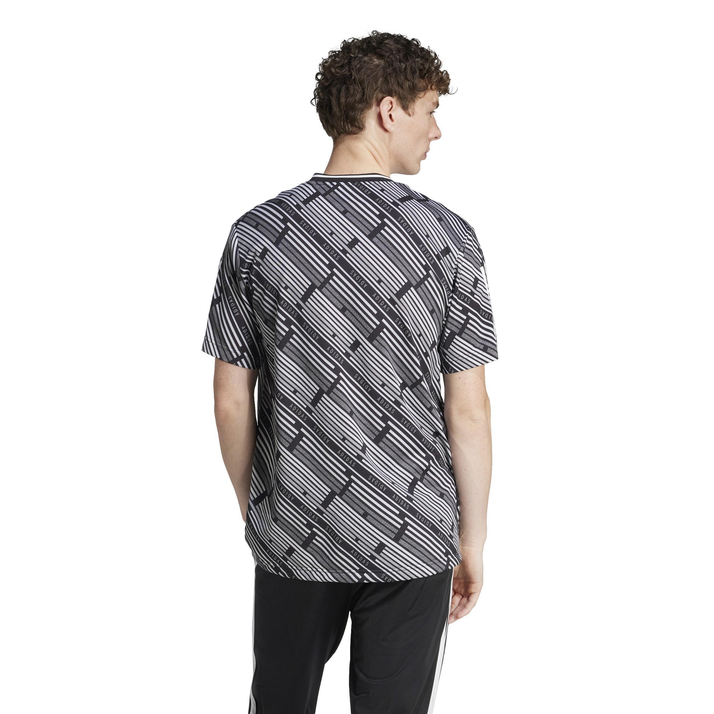 Unisex Emerging Harmony Allover Print T-Shirt, Black, , large image number 2