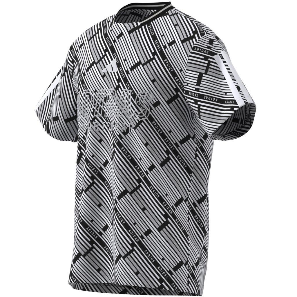 Unisex Emerging Harmony Allover Print T-Shirt, Black, , large image number 5