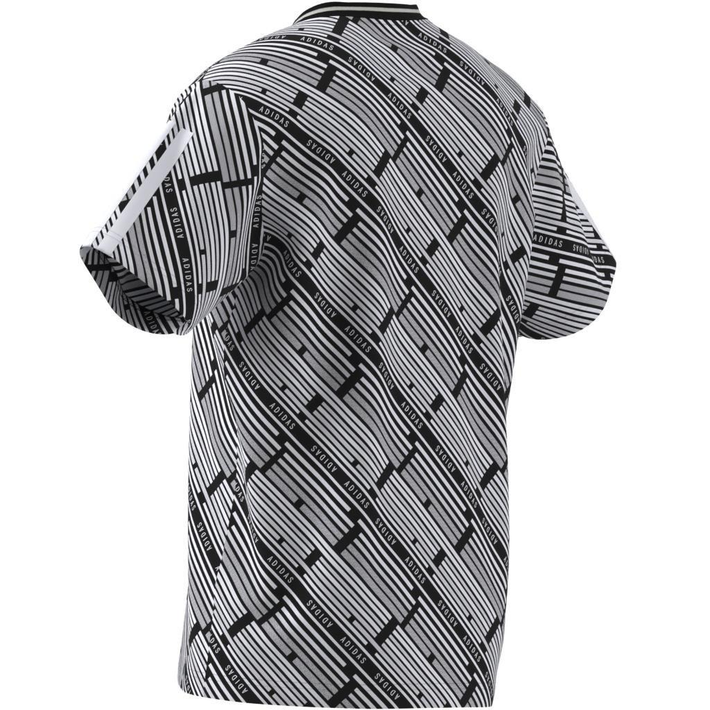 Unisex Emerging Harmony Allover Print T-Shirt, Black, , large image number 8