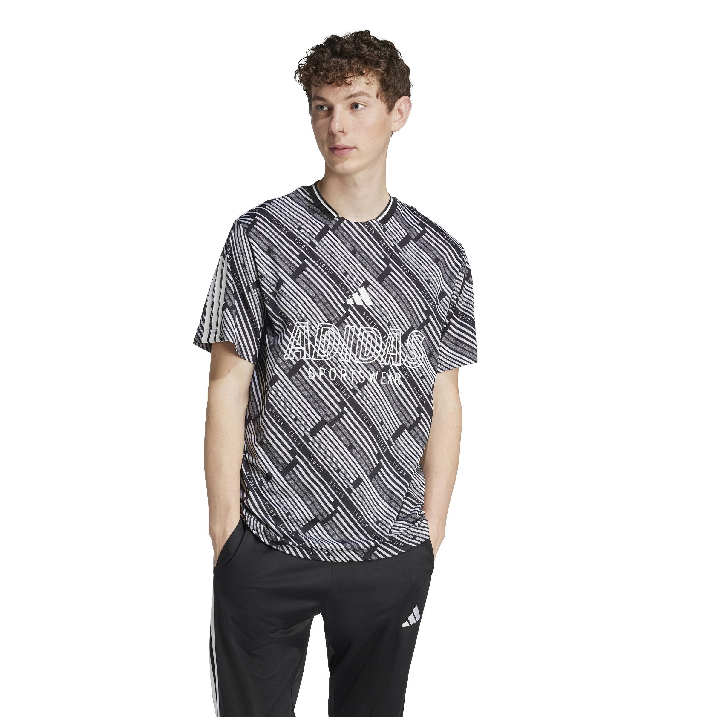 Unisex Emerging Harmony Allover Print T-Shirt, Black, , large image number 9