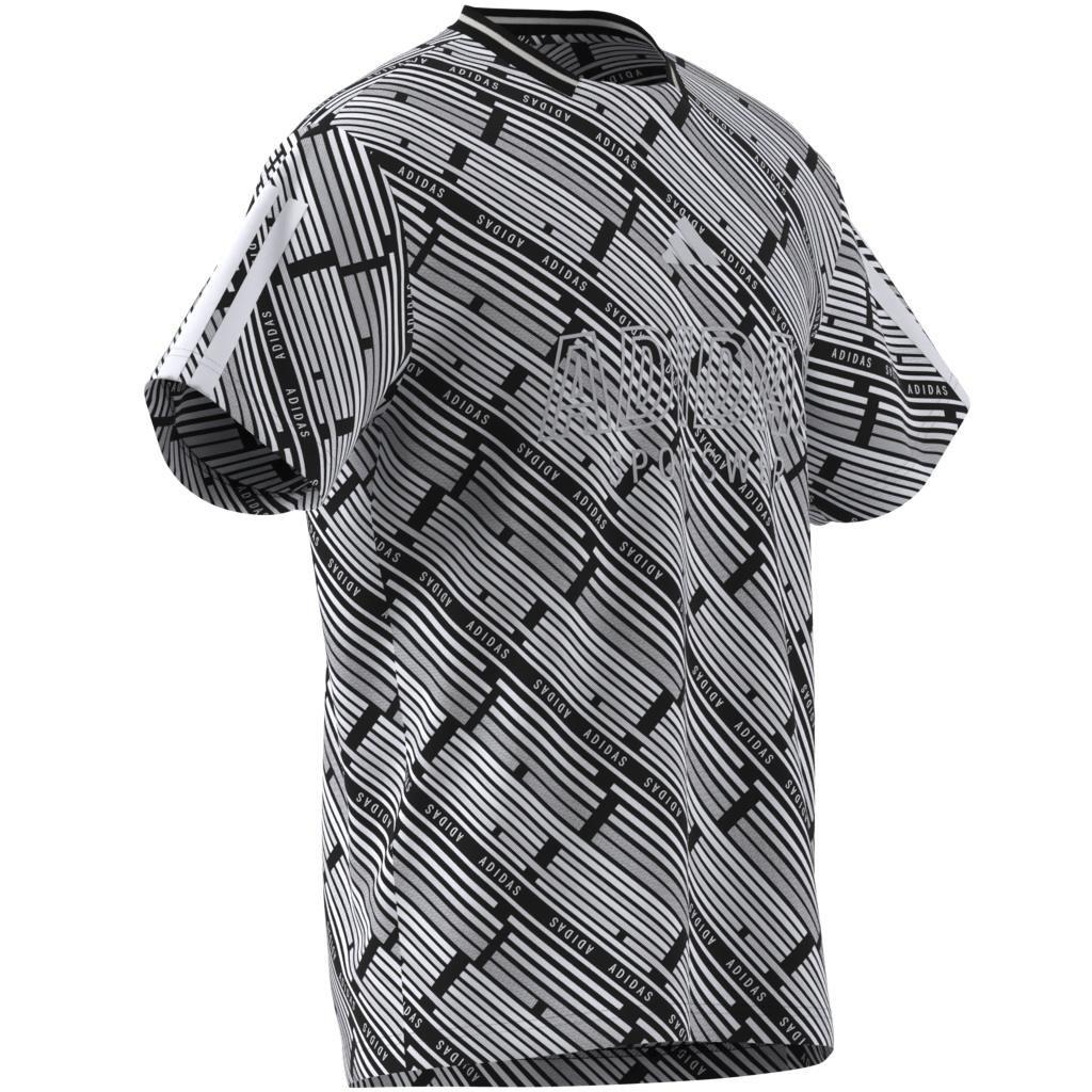Unisex Emerging Harmony Allover Print T-Shirt, Black, , large image number 11
