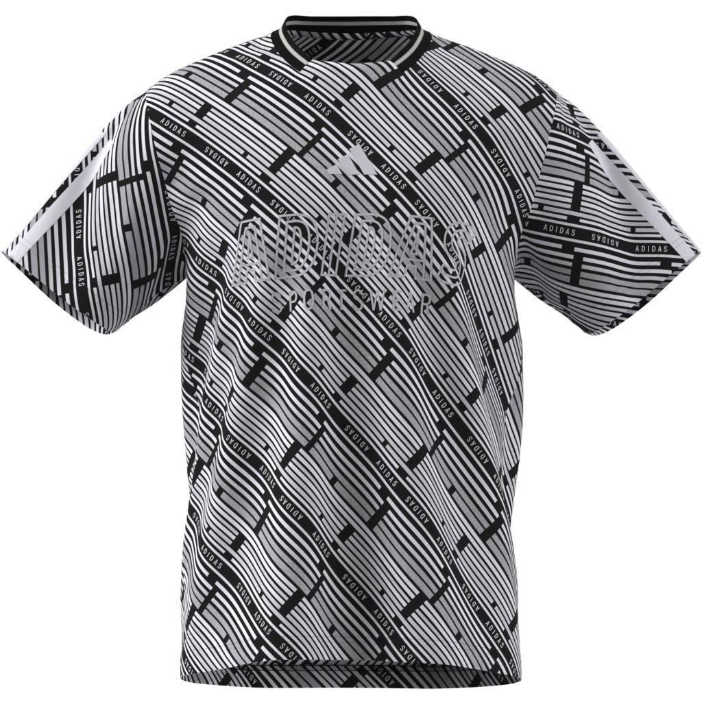 Unisex Emerging Harmony Allover Print T-Shirt, Black, , large image number 13