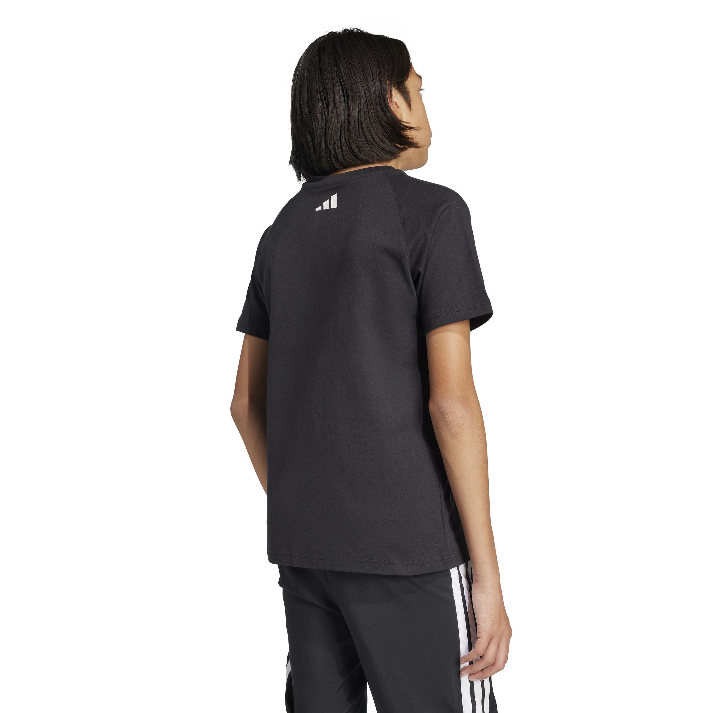 Unisex Kids Emerging Harmony Graphic T-Shirt, Black, , large image number 4