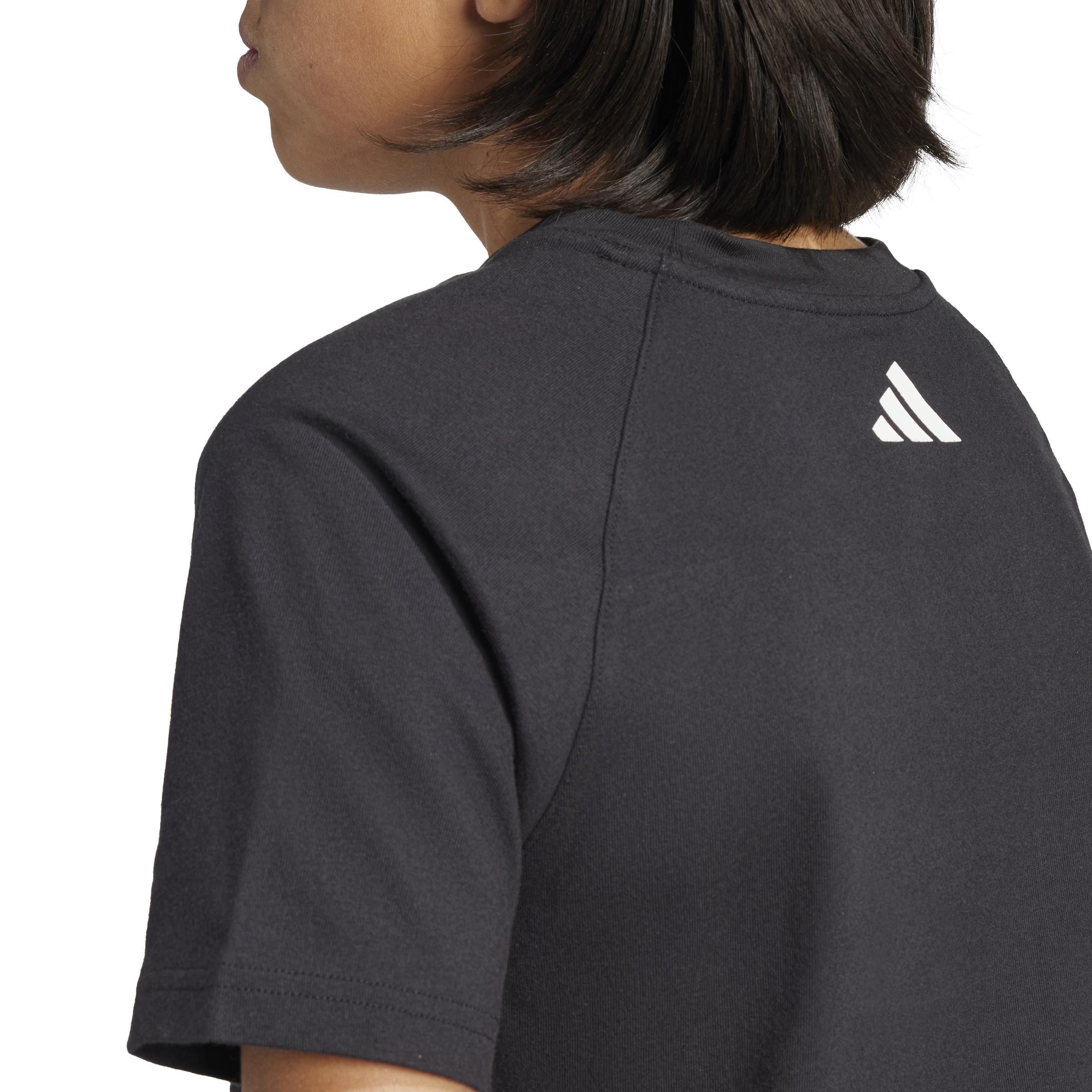 Unisex Kids Emerging Harmony Graphic T-Shirt, Black, , large image number 6
