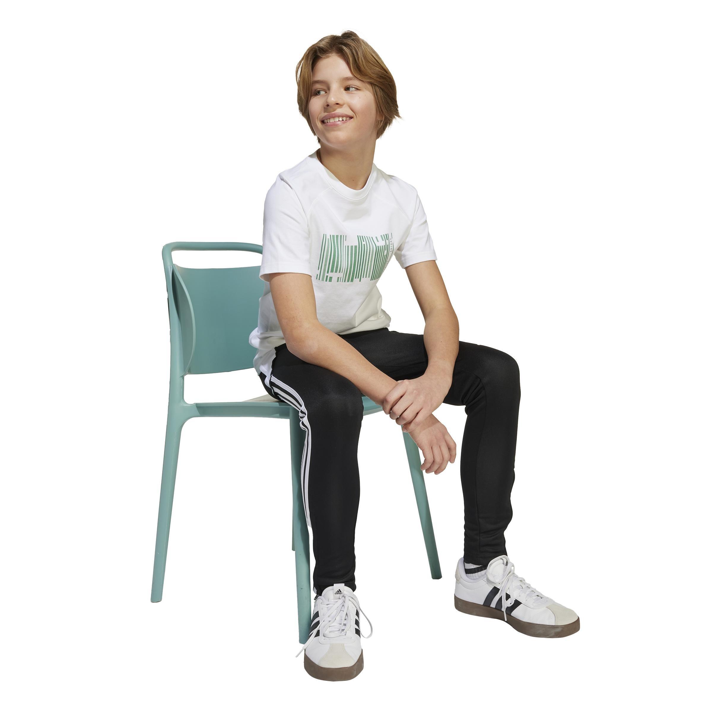 Unisex Kids Emerging Harmony Graphic T-Shirt, White, , large image number 1
