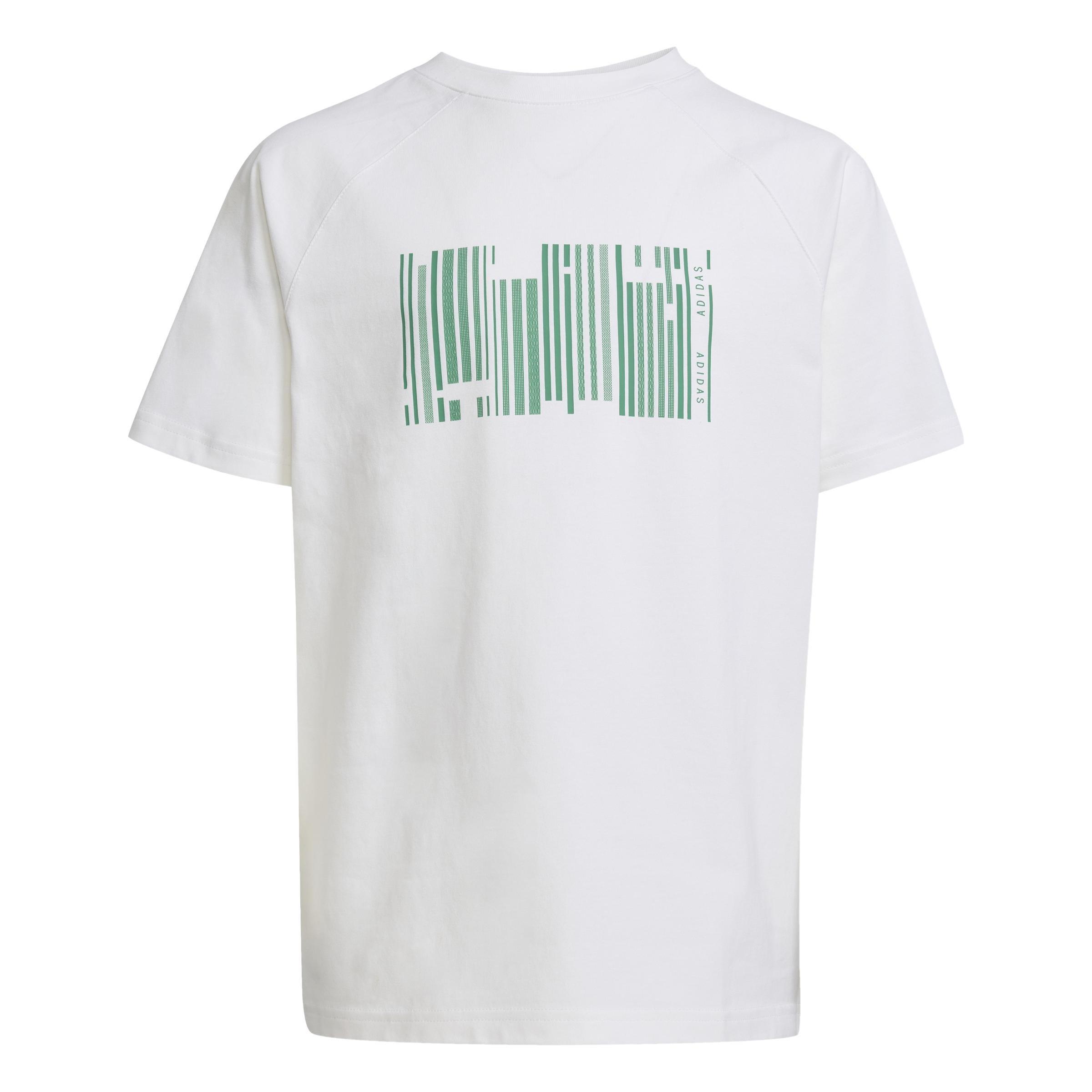 Unisex Kids Emerging Harmony Graphic T-Shirt, White, , large image number 4