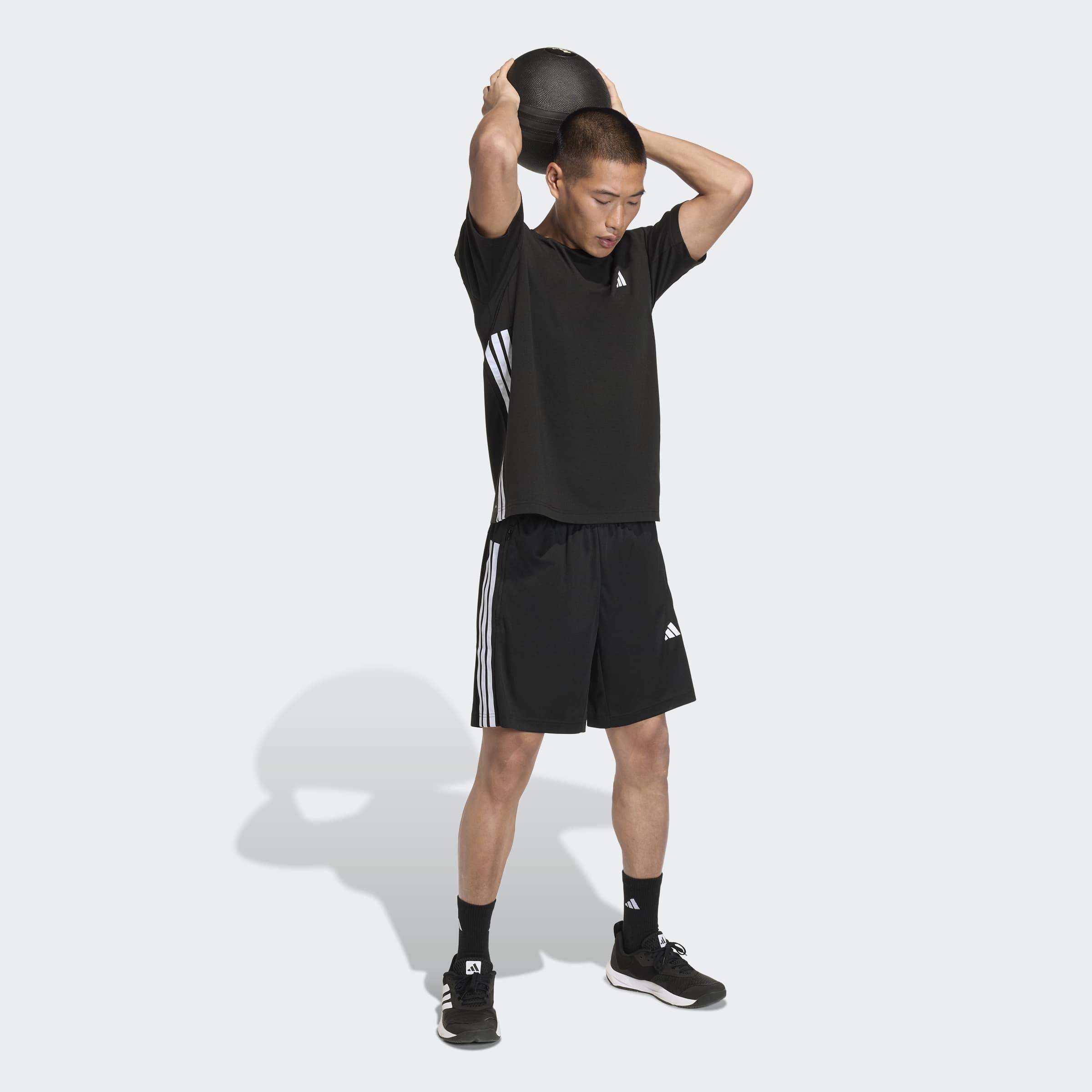 Workout Essentials Feelready 3 Stripes T-Shirt, Black, A701_ONE, large image number 5