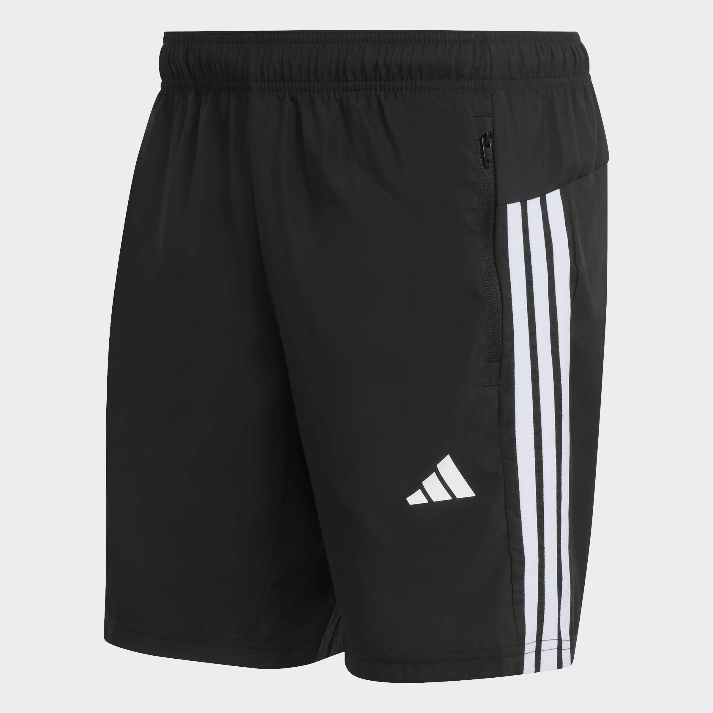 Workout Essentials Base 3 Stripes Woven Short, Black, A701_ONE, large image number 0