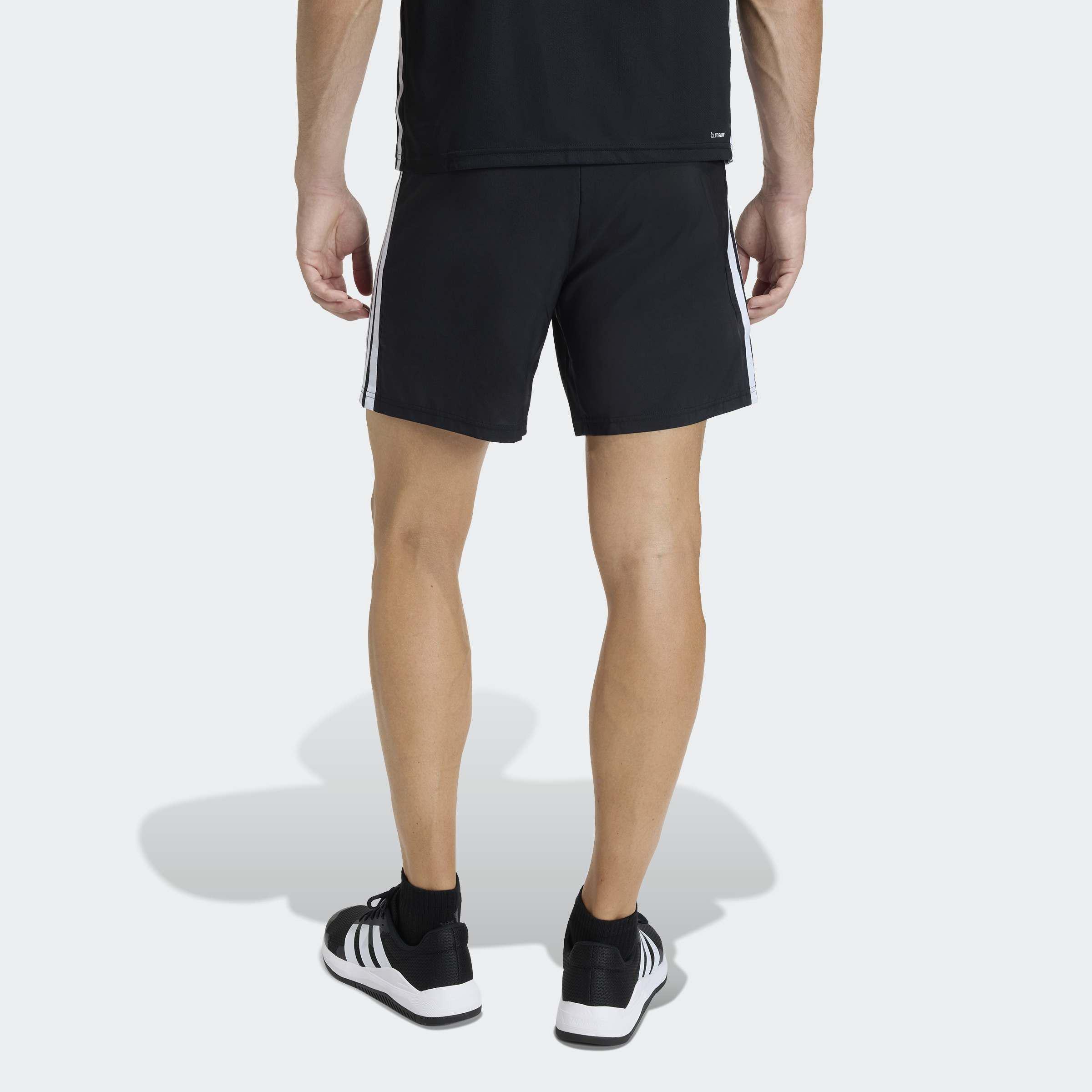 Workout Essentials Base 3 Stripes Woven Short, Black, A701_ONE, large image number 1