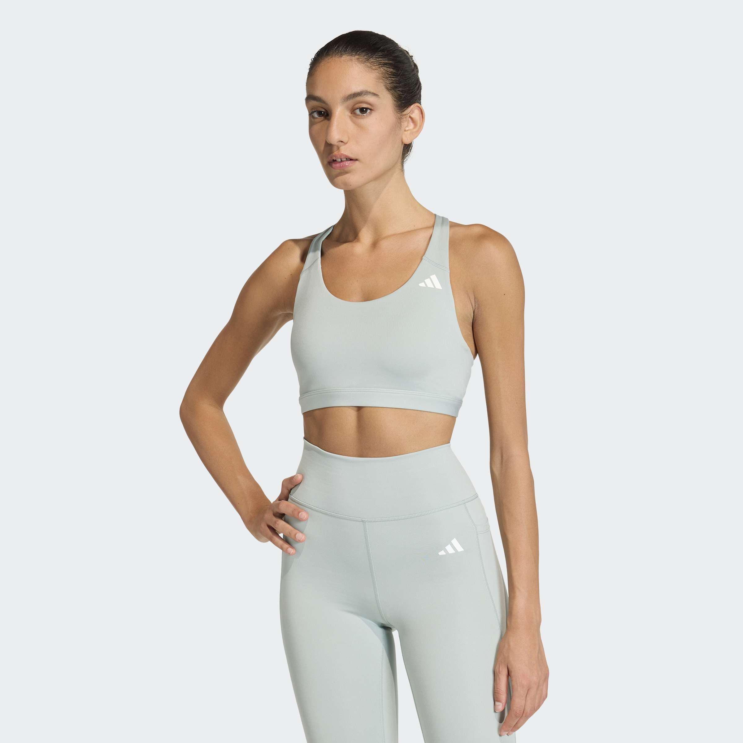 Optime Essentials Workout Medium Support Bra, Green, A701_ONE, large image number 4