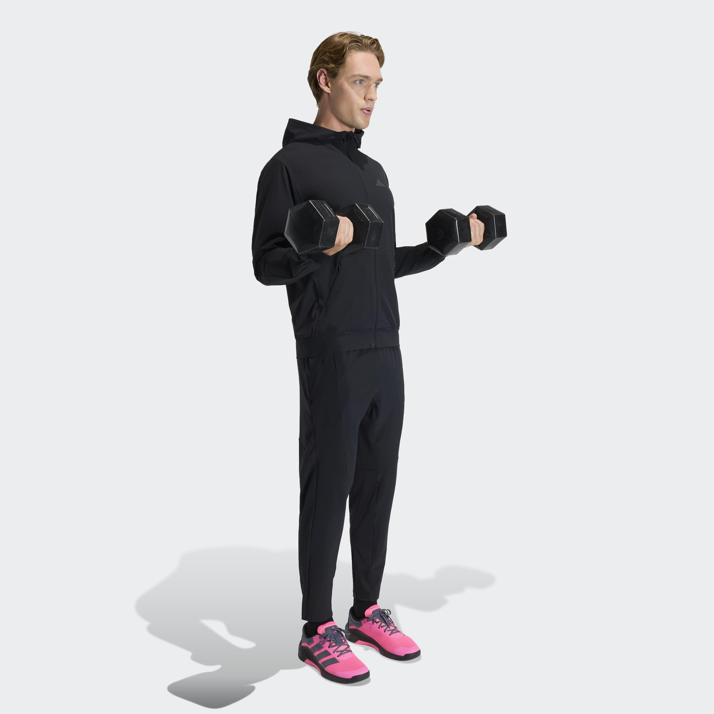 D4T Workout Full-Zip Hoodie, Black, A701_ONE, large image number 5