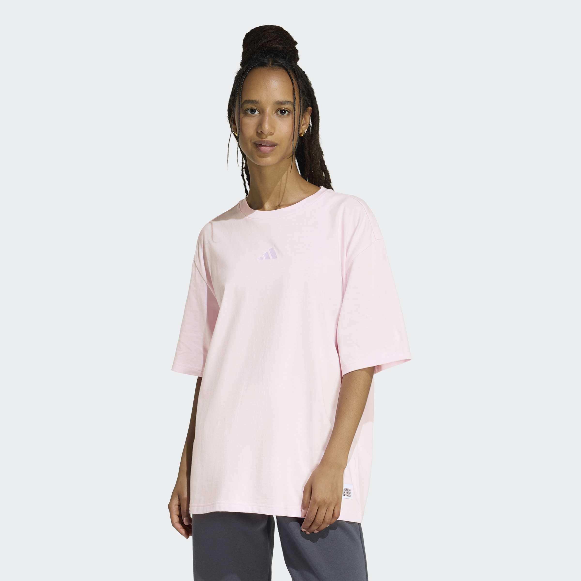 Mini Embroidery Oversized Graphic T-Shirt, Pink, A701_ONE, large image number 4