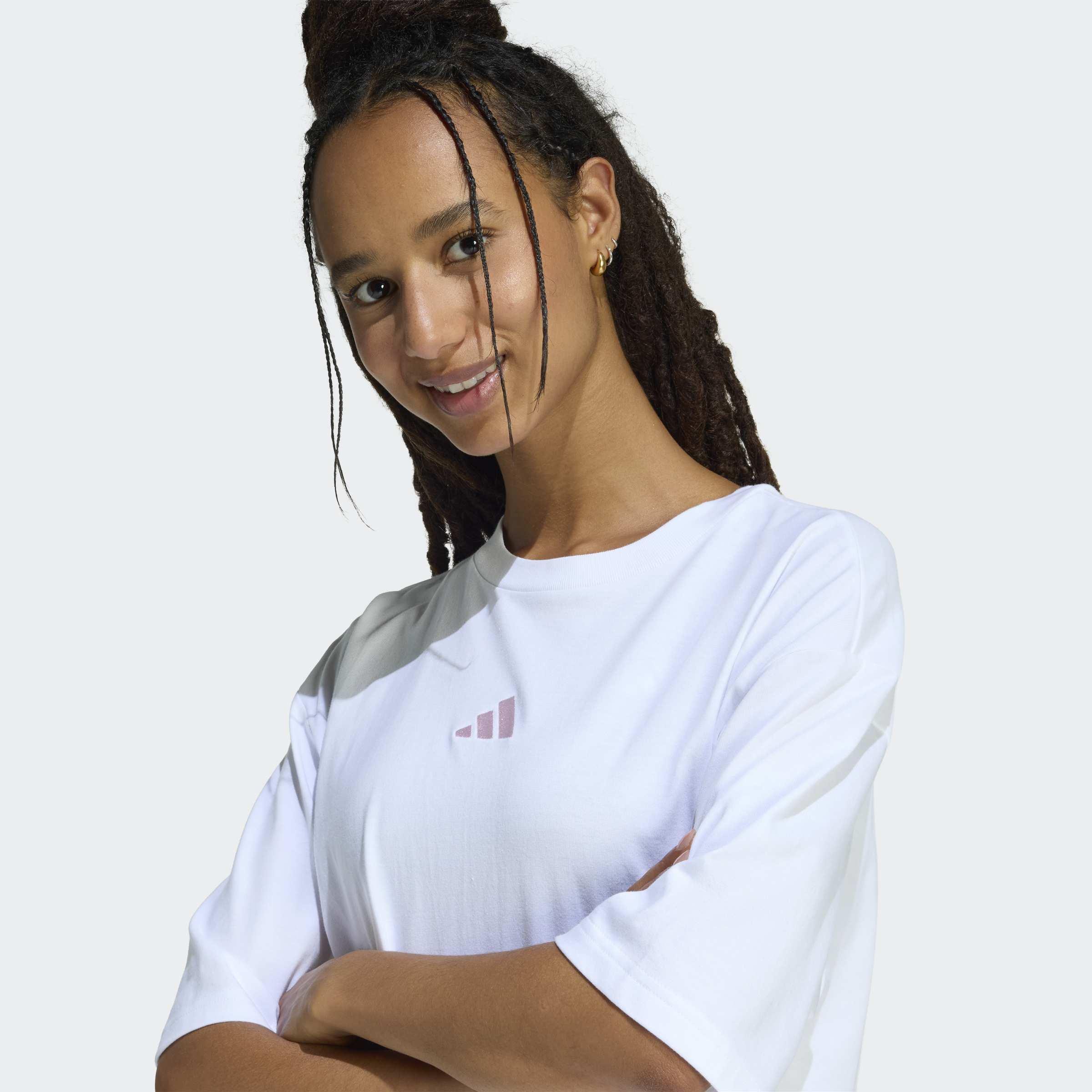 Mini Embroidery Oversized Graphic T-Shirt, White, A701_ONE, large image number 3