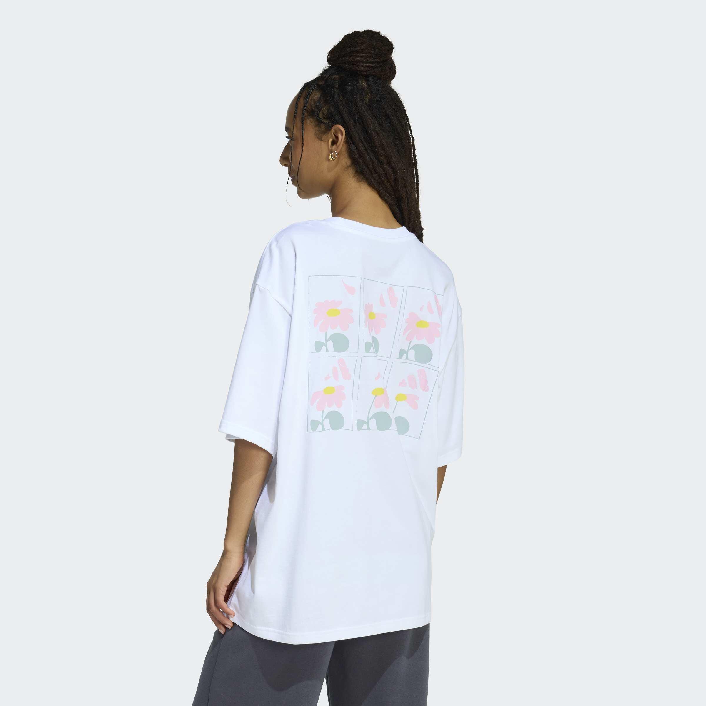 Soft Side Oversized Graphic T-Shirt, White