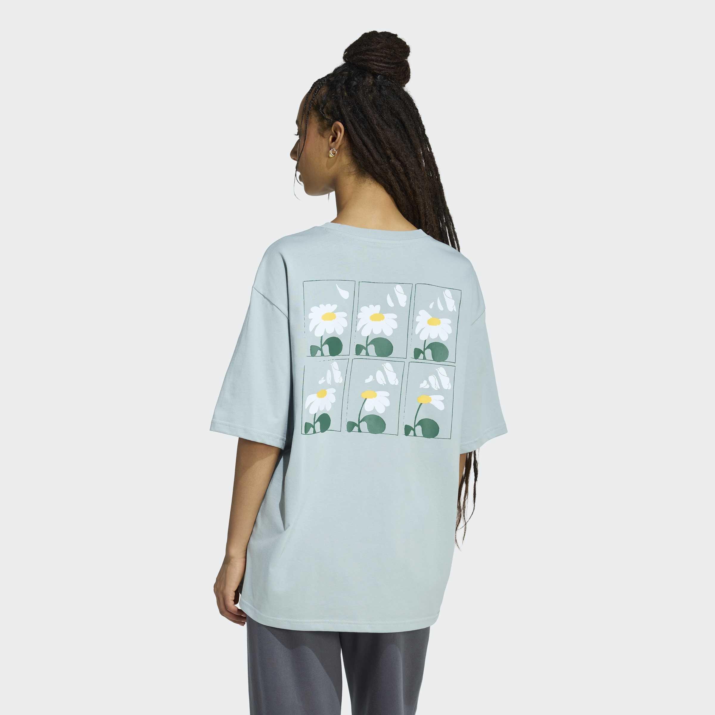 Soft Side Oversized Graphic T-Shirt, Green