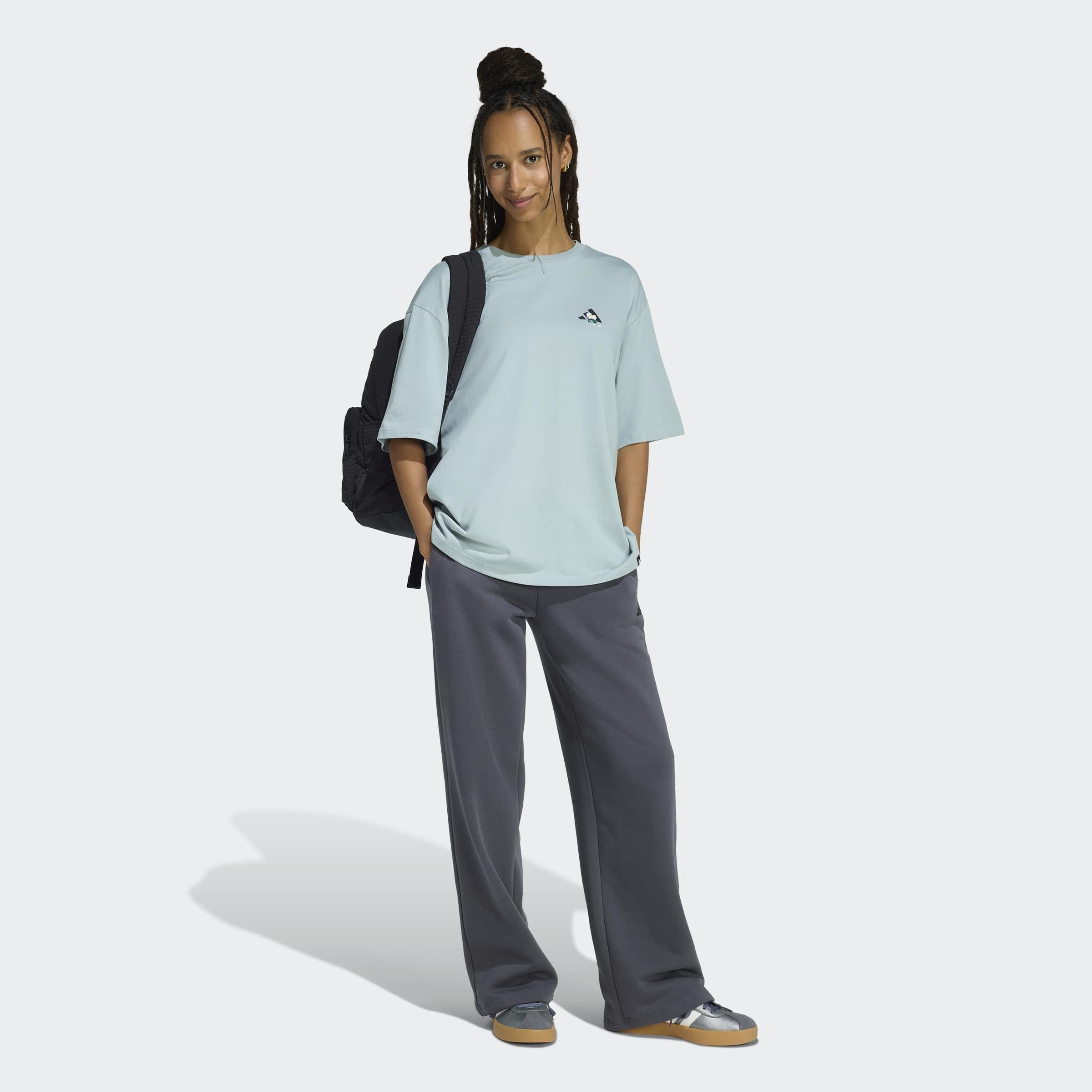 Soft Side Oversized Graphic T-Shirt, Green, A701_ONE, large image number 4