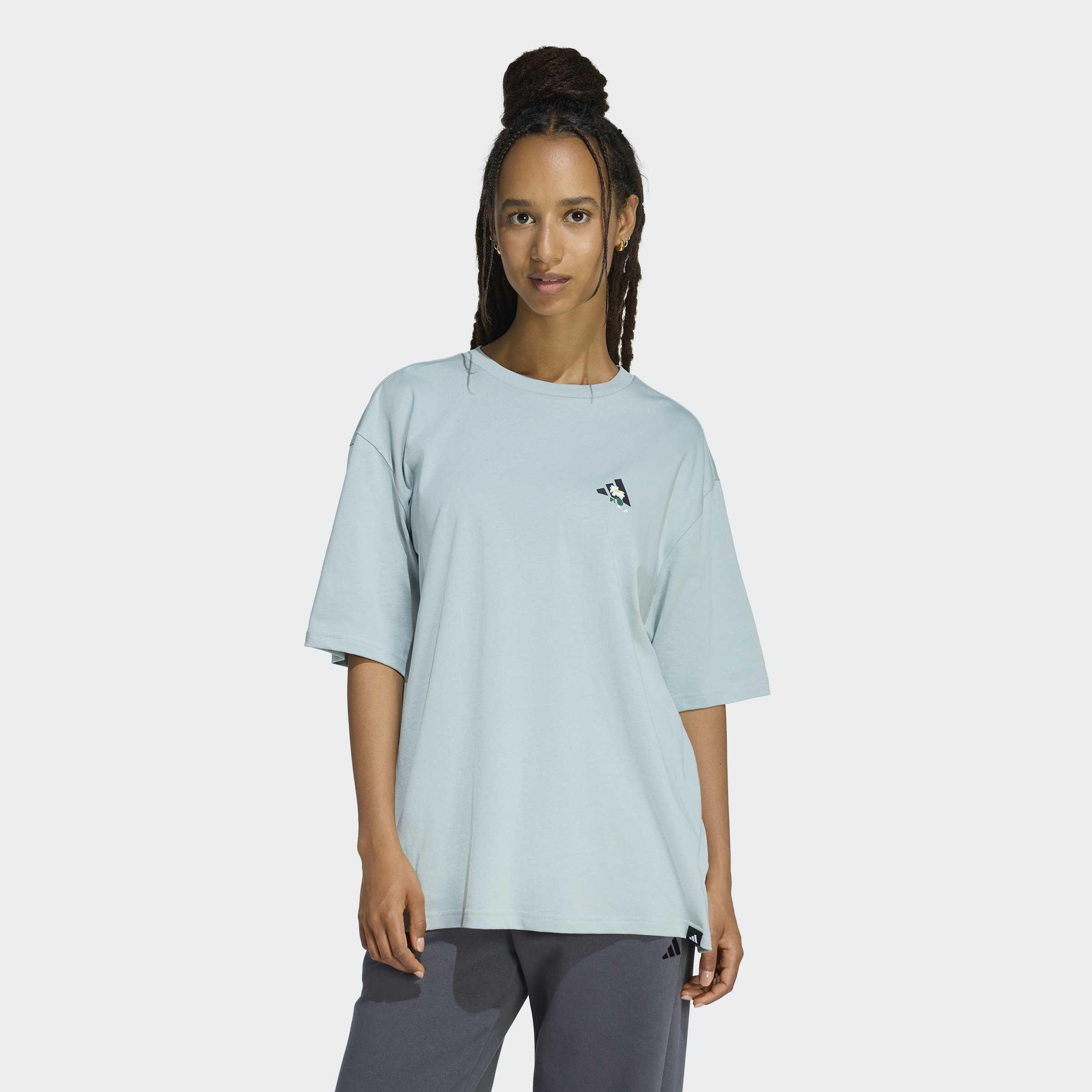 Soft Side Oversized Graphic T-Shirt, Green, A701_ONE, large image number 5