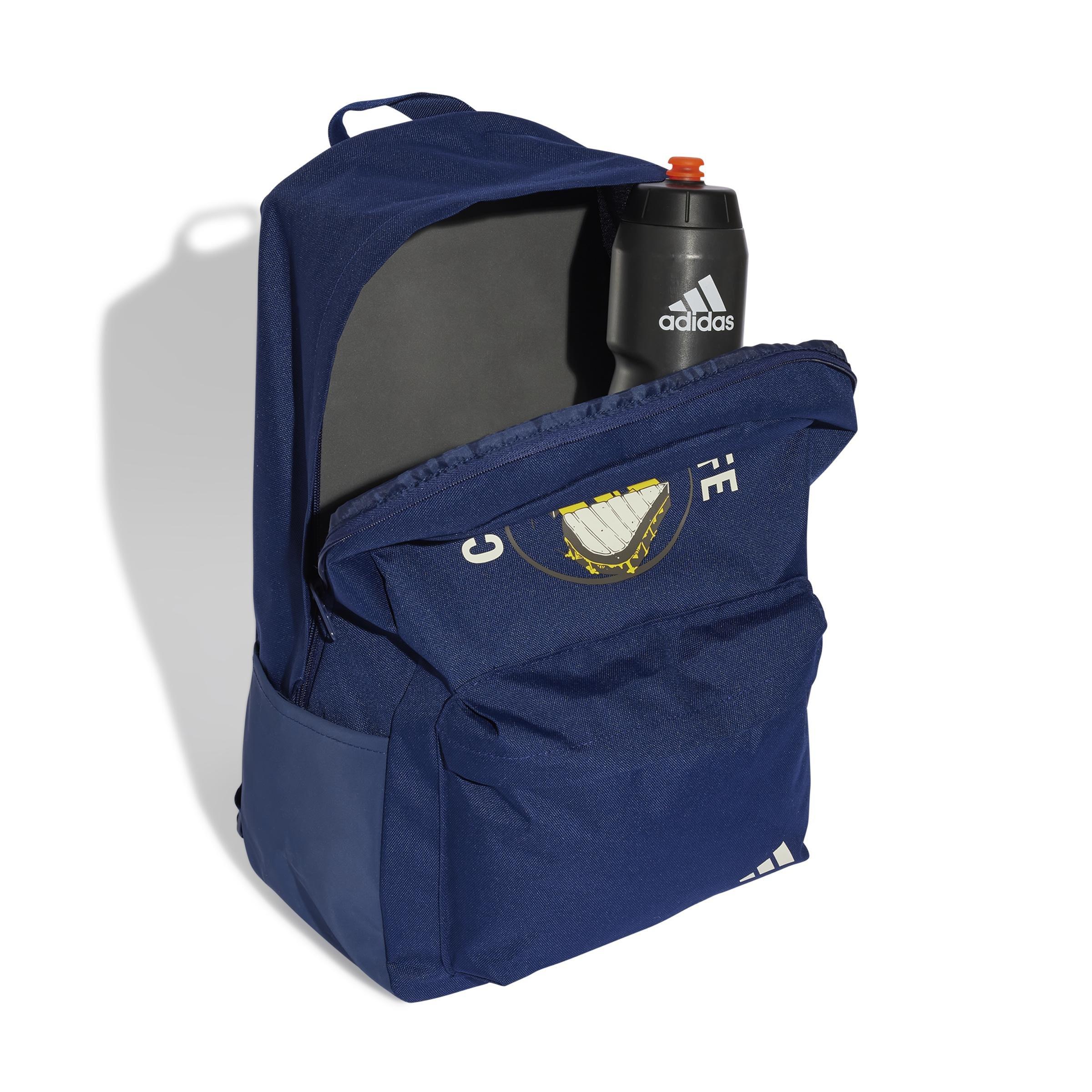 Unisex adidas Classic Grilled Cheese Graphic Backpack, Blue, A701_ONE, large image number 0
