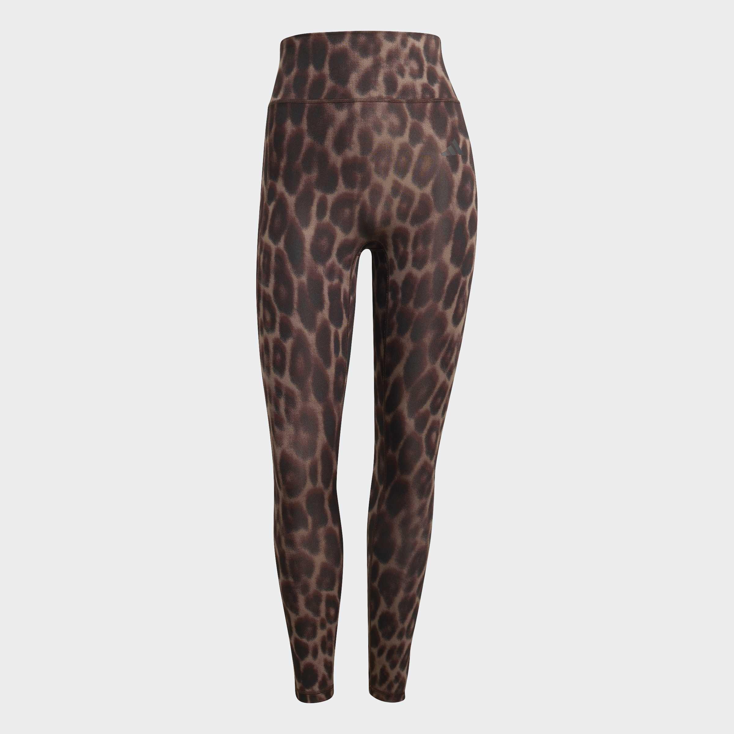 Optime Essentials Workout Leopard 7/8 Leggings, Brown