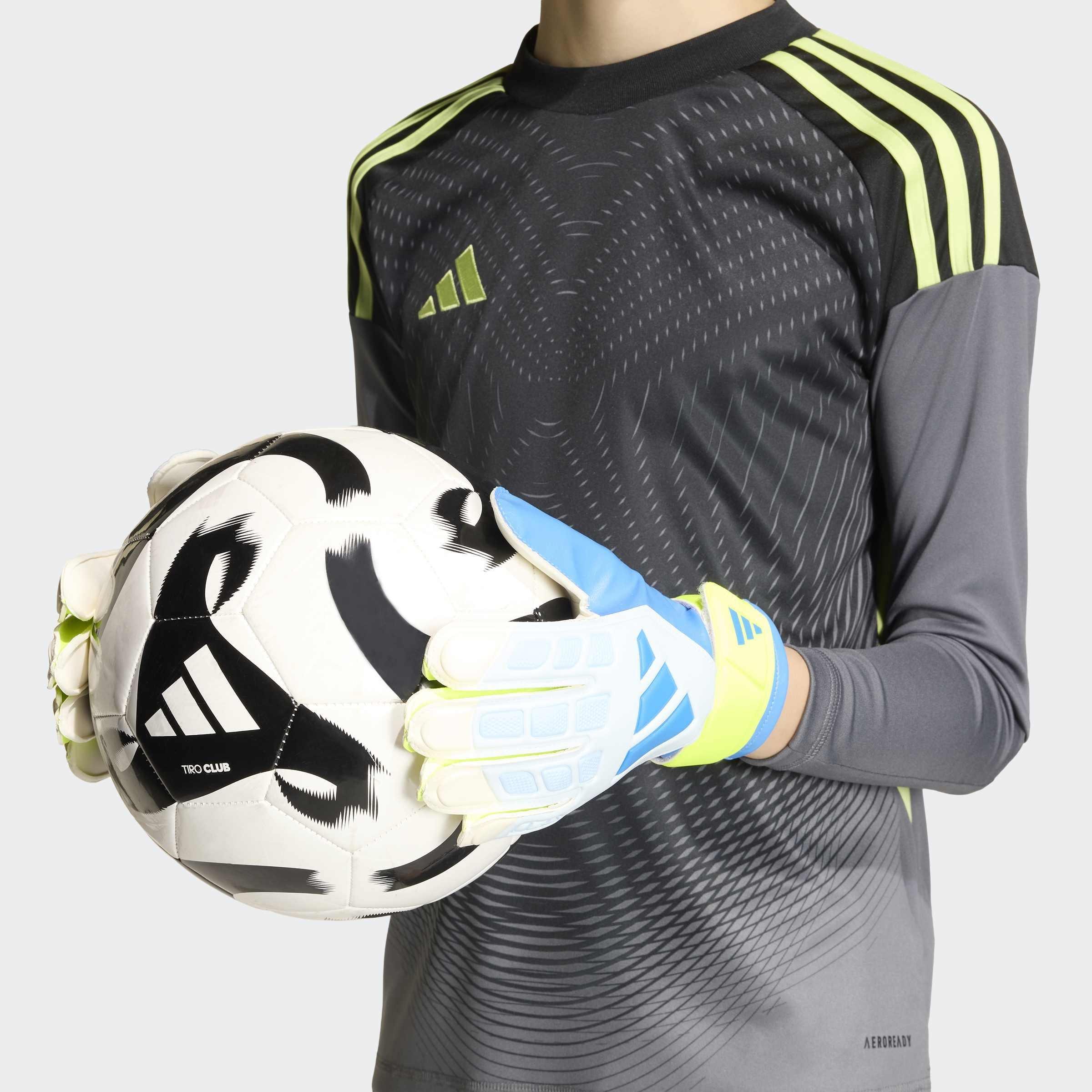 Kids Unisex Predator Goalkeeper Glove Training, Blue, A701_ONE, large image number 4