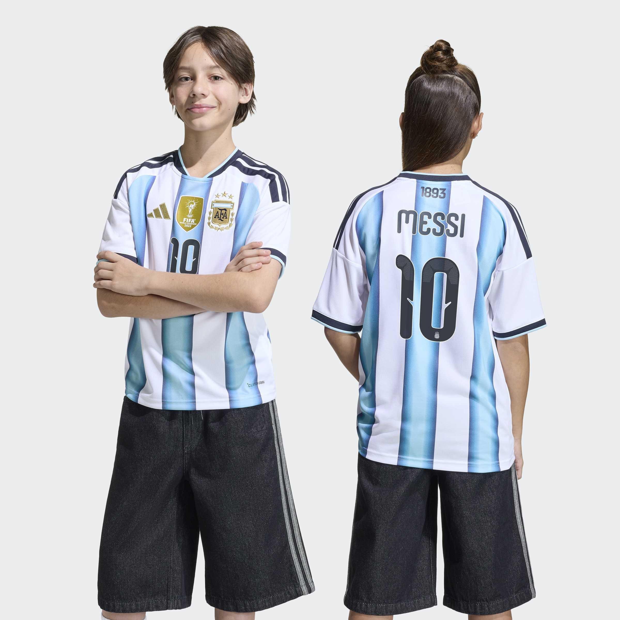 Kids Unisex Argentina 26 Home Messi Kids Jersey, White, A701_ONE, large image number 2