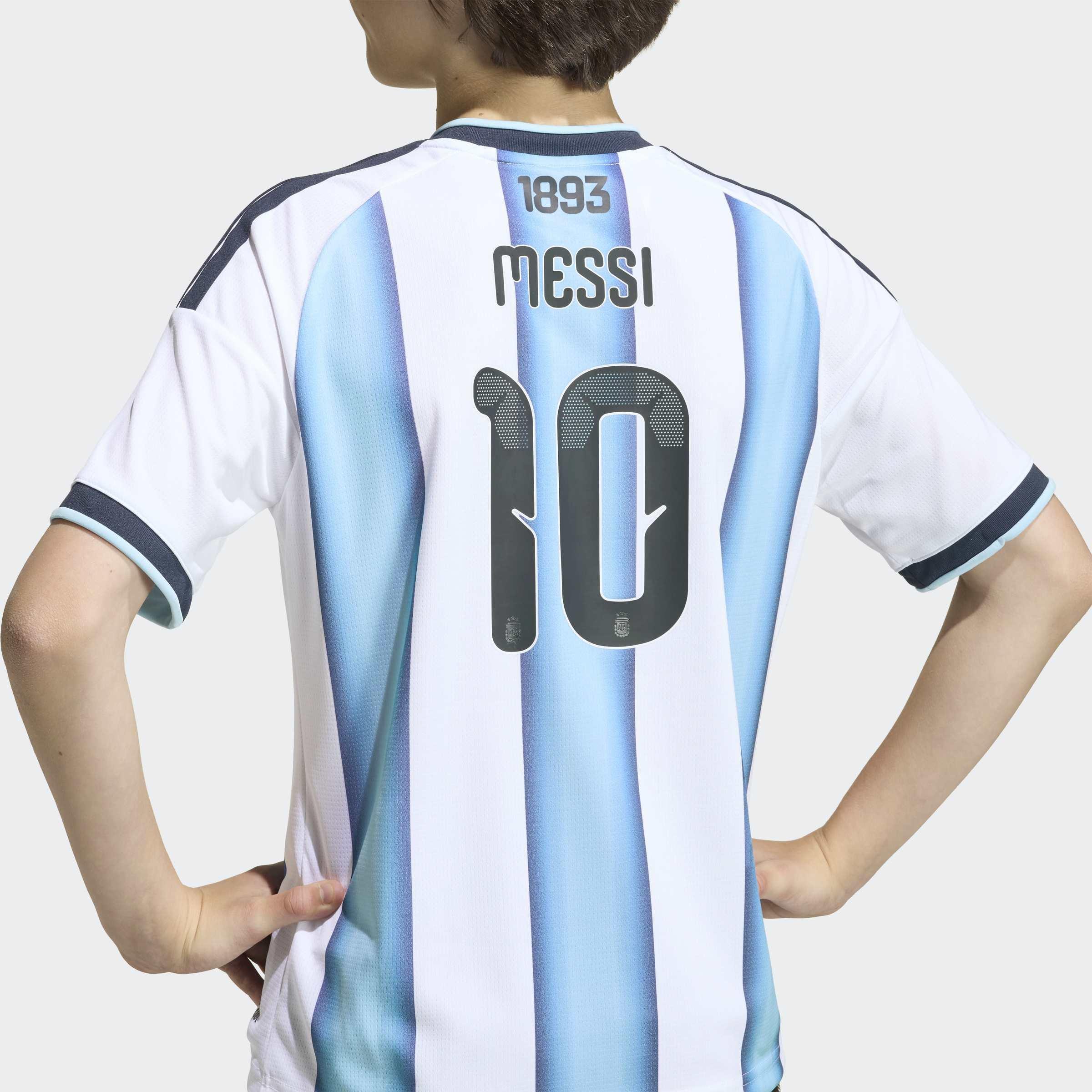 Kids Unisex Argentina 26 Home Messi Kids Jersey, White, A701_ONE, large image number 4