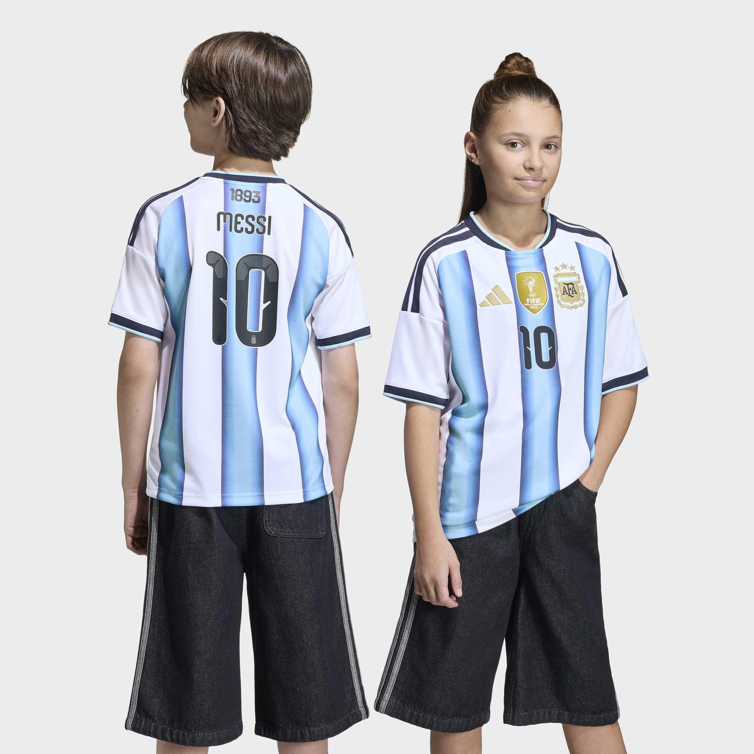 Kids Unisex Argentina 26 Home Messi Kids Jersey, White, A701_ONE, large image number 6