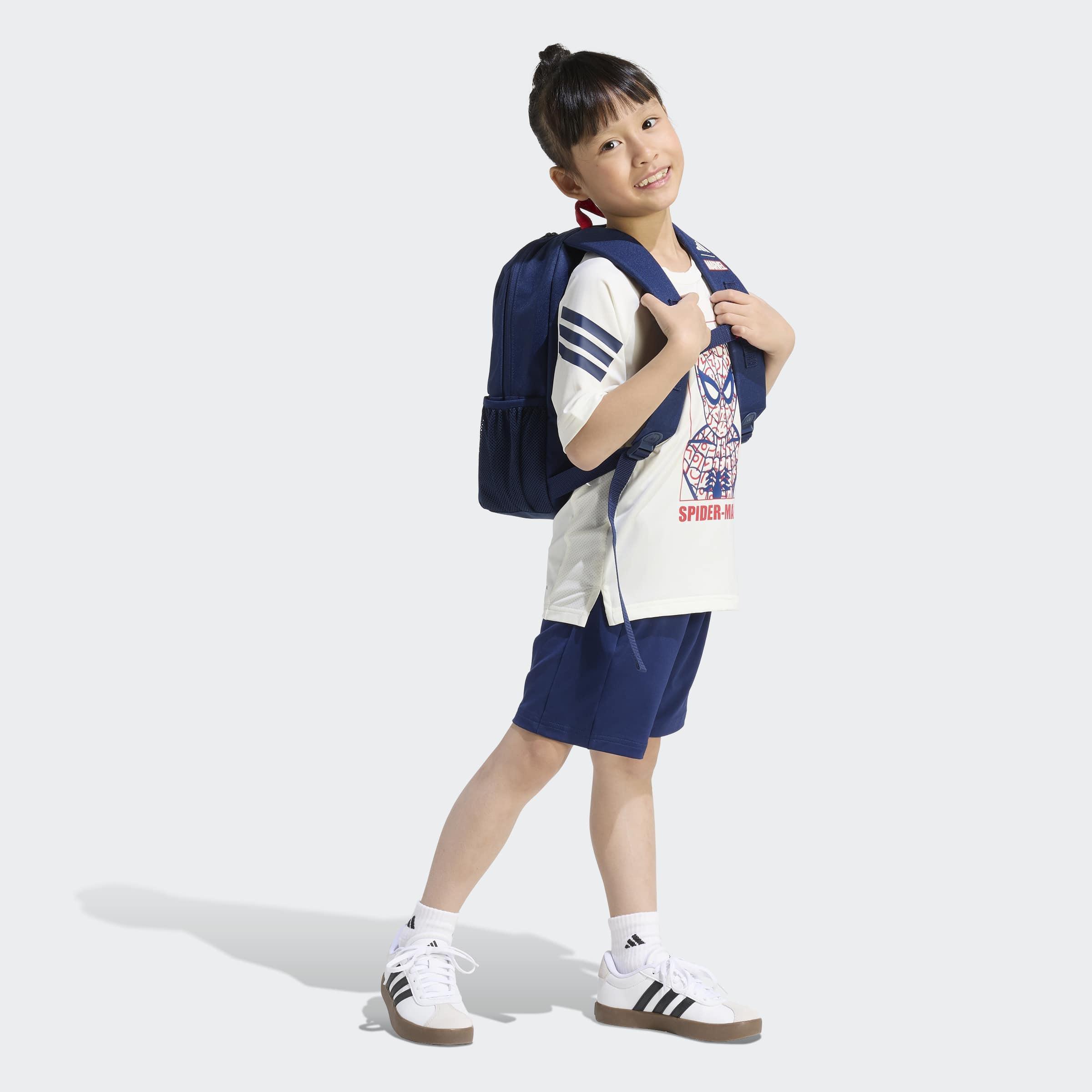 Kids Unisex Adidas Marvel Spider-Man Backpack, Blue, A701_ONE, large image number 6