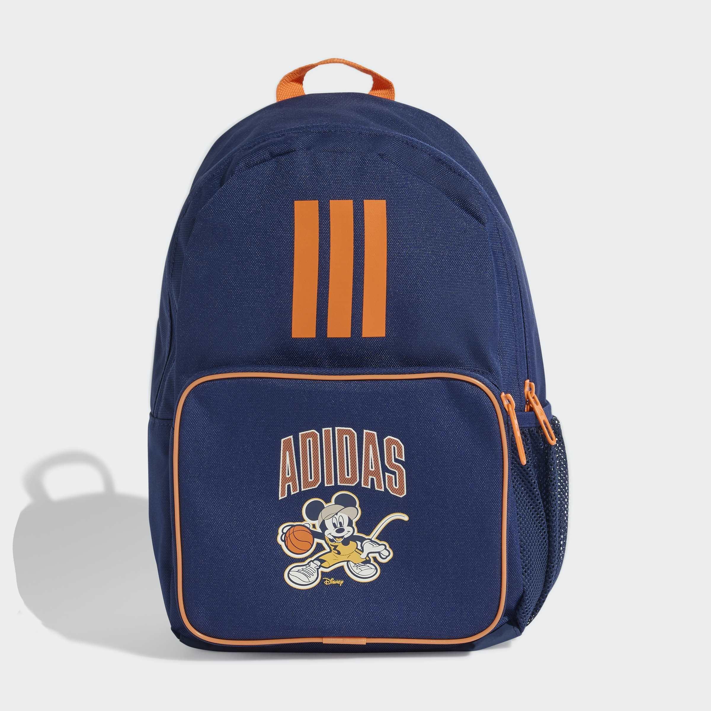 Kids Unisex Adidas Disney Mickey Mouse Backpack, Blue, A701_ONE, large image number 2