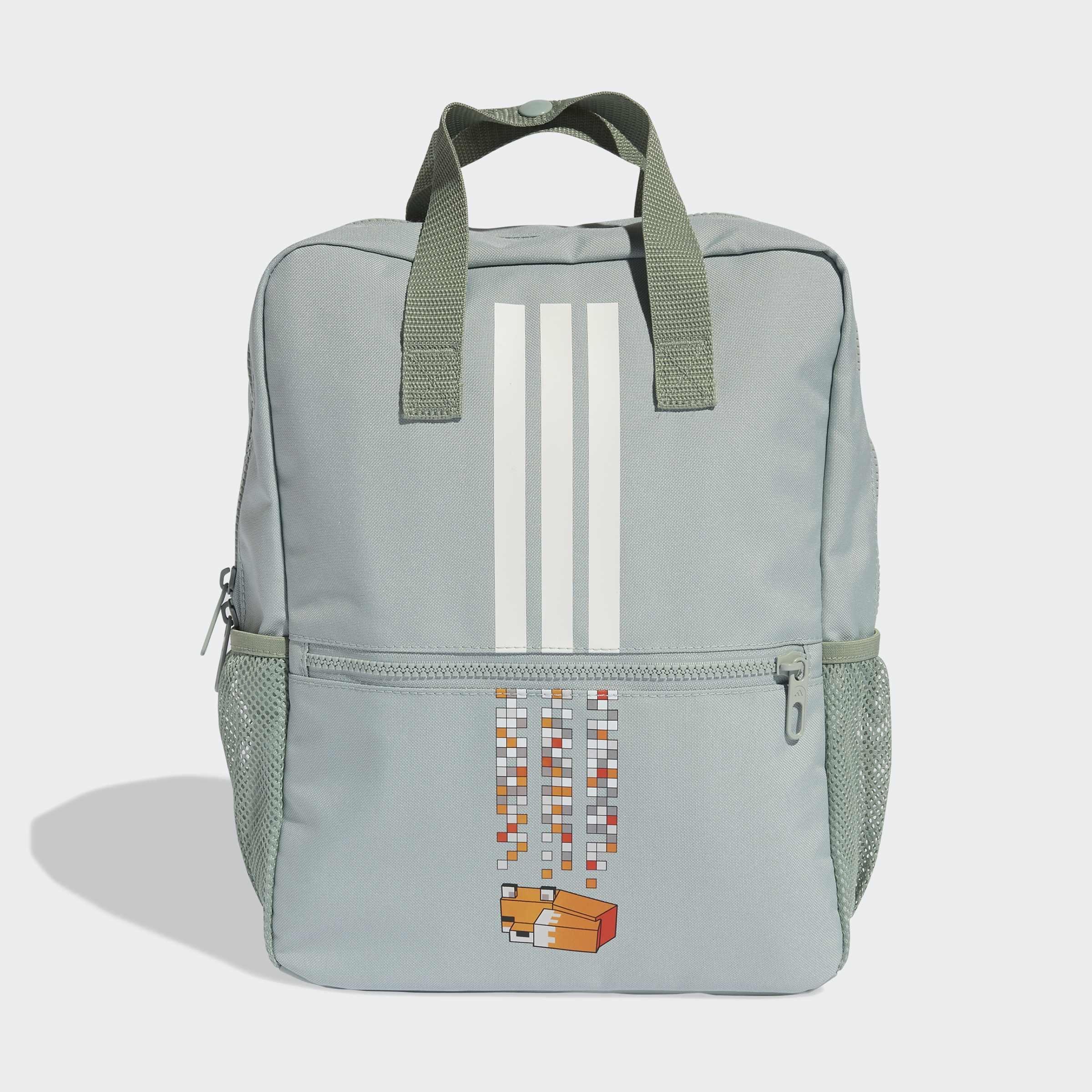 Kids Unisex Adidas Minecraft Kids Backpack, Green, A701_ONE, medium