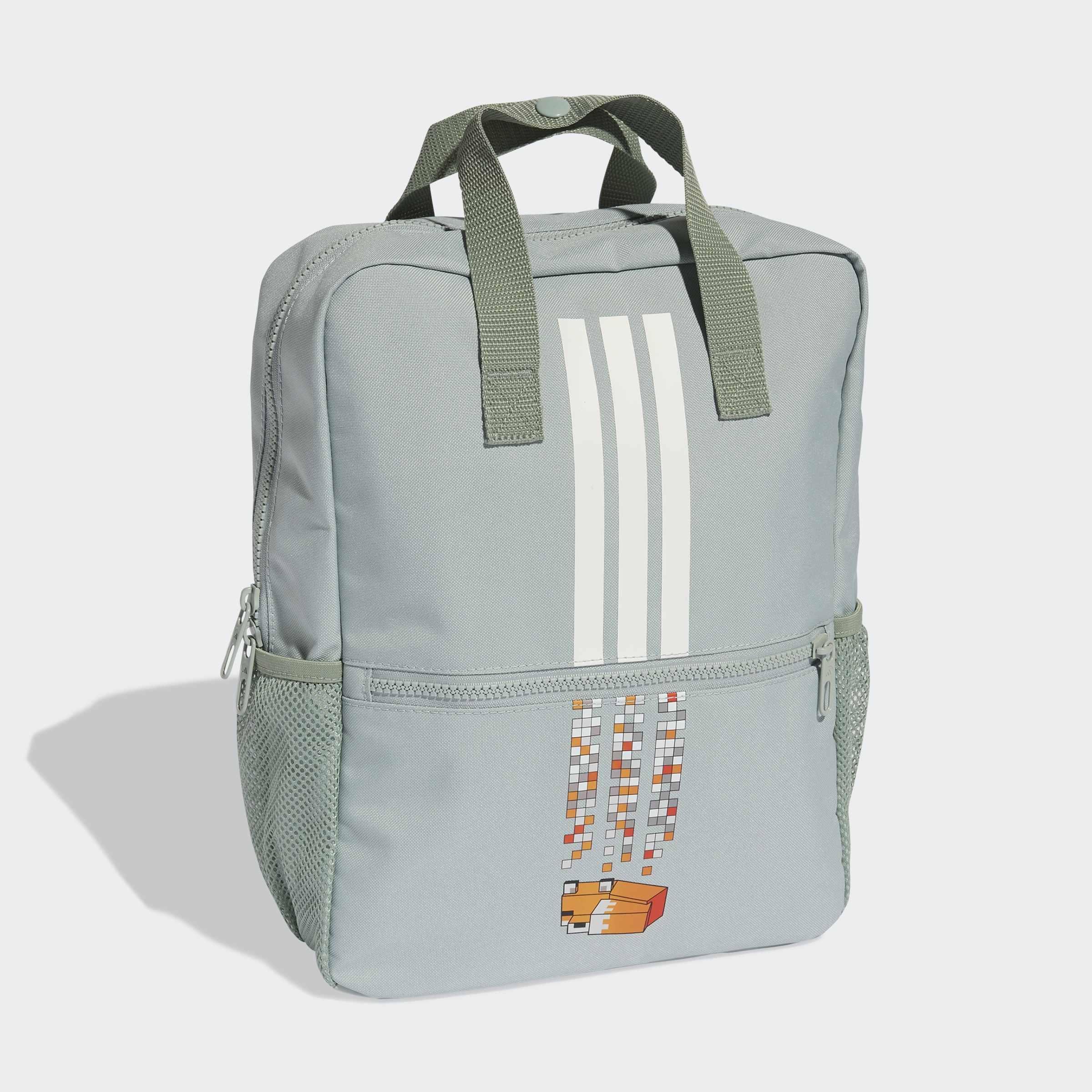 Kids Unisex Adidas Minecraft Kids Backpack, Green, A701_ONE, medium
