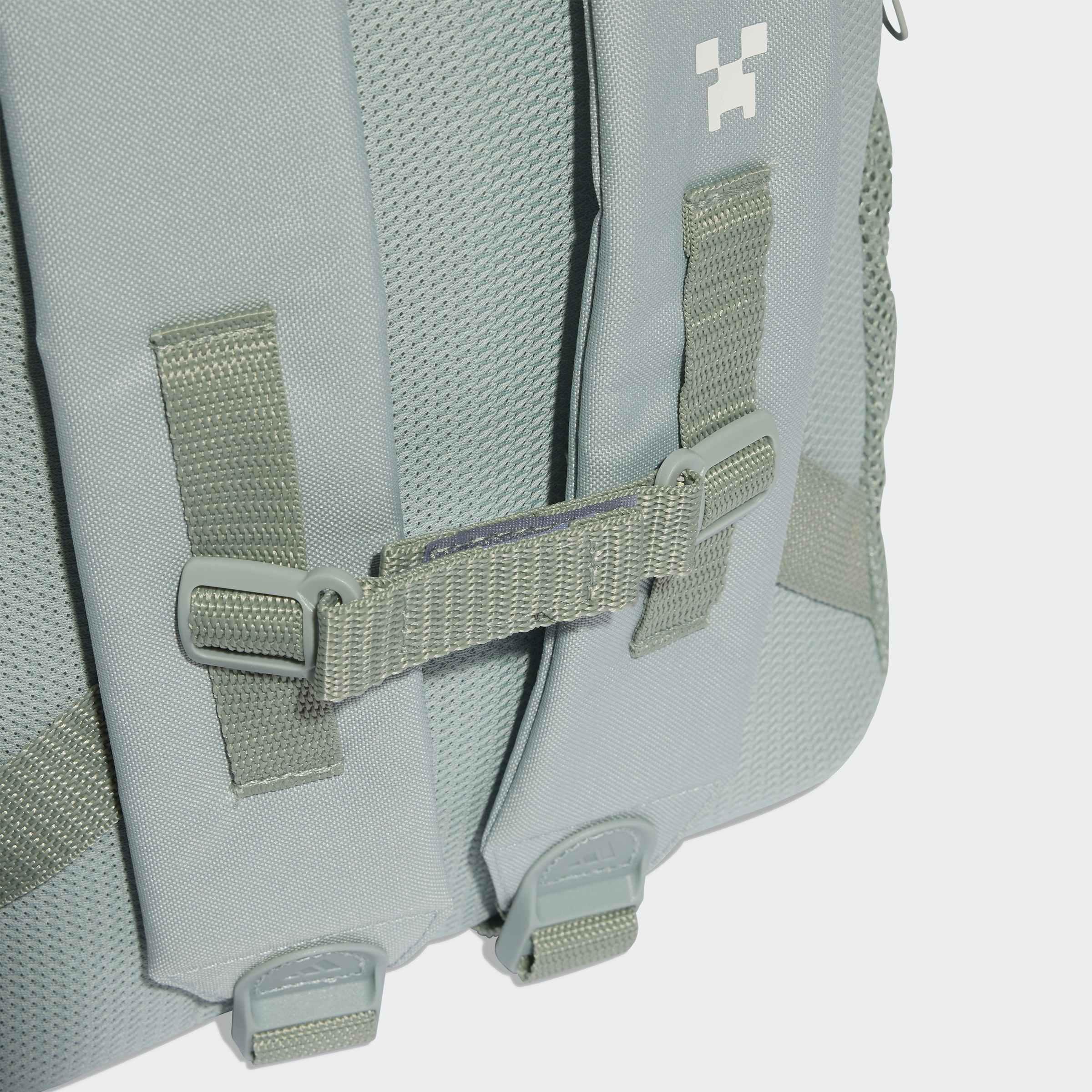 Kids Unisex Adidas Minecraft Kids Backpack, Green, A701_ONE, large image number 4