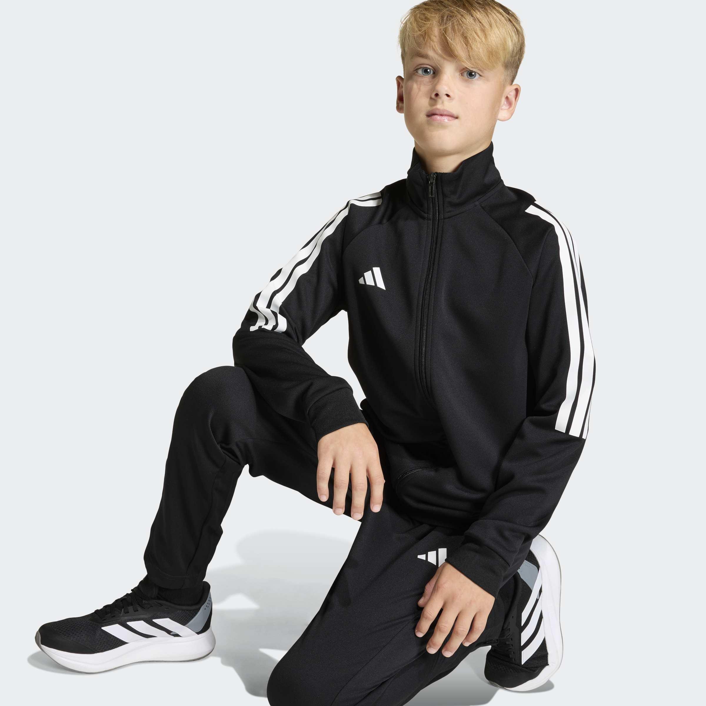 Kids Adidas Sereno Tracksuit, Black, A701_ONE, large image number 2