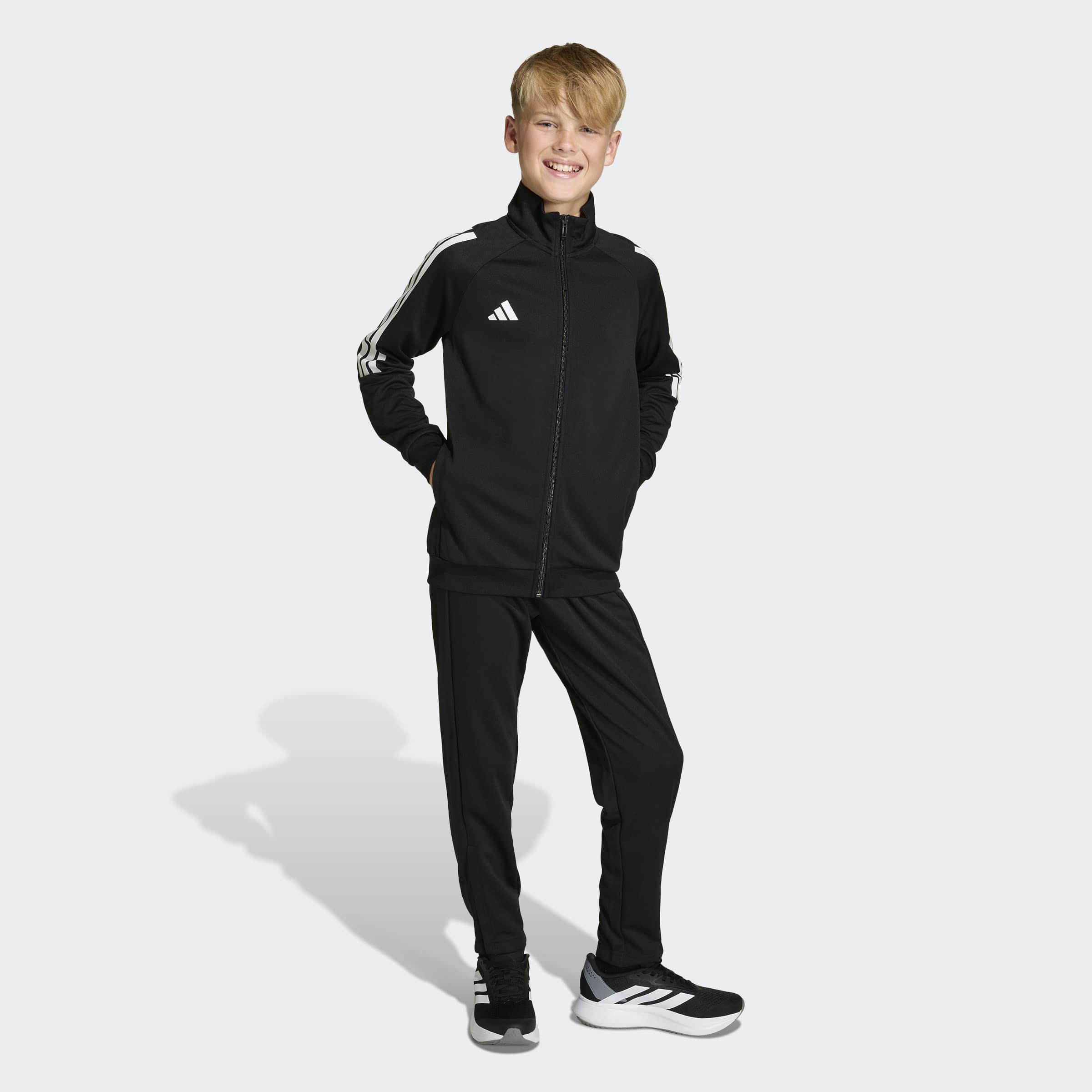 Kids Adidas Sereno Tracksuit, Black, A701_ONE, large image number 3
