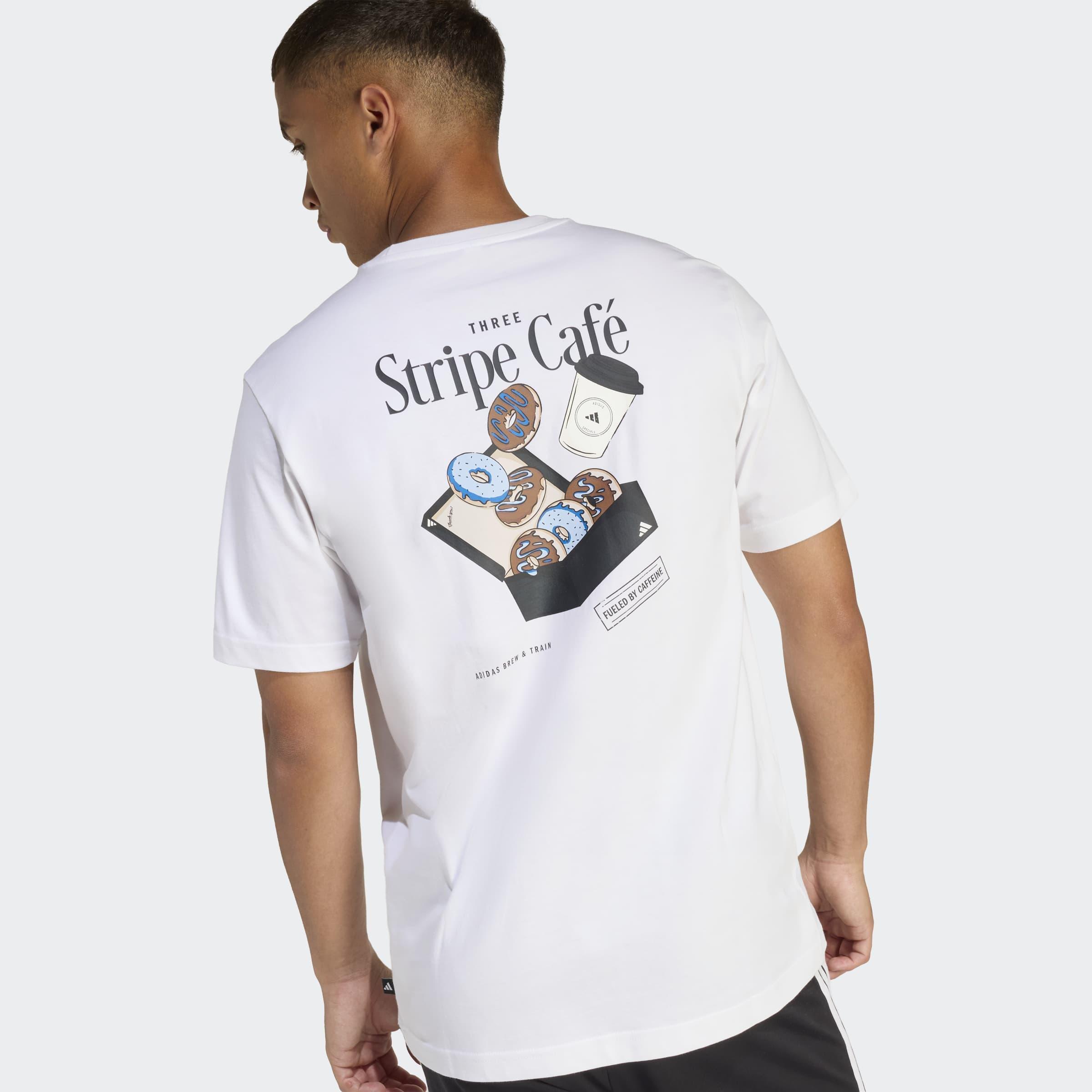 Coffee Cafe Donut Box Graphic T-Shirt, White, A701_ONE, large image number 3