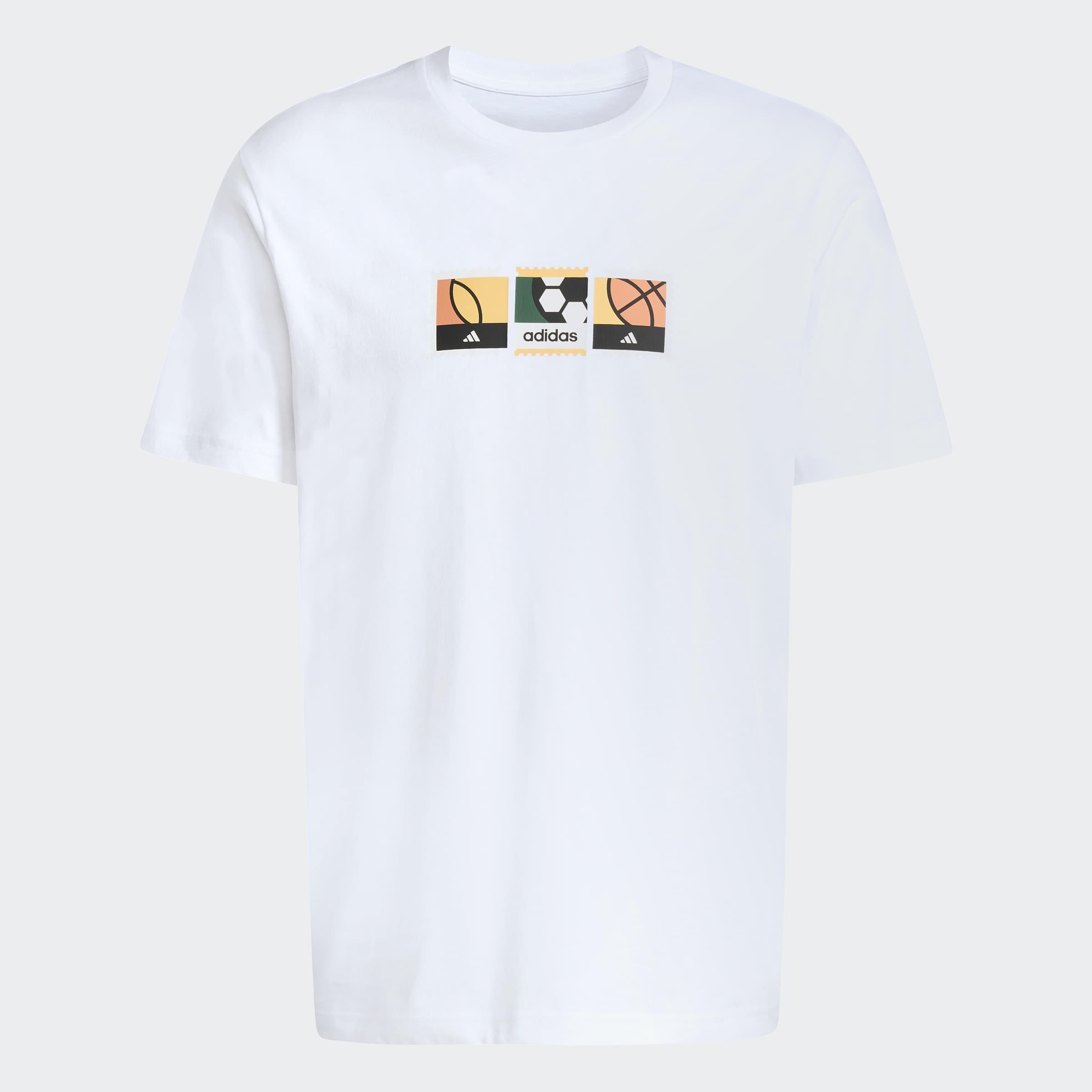 Memories Of Sport Stamps Graphic T-Shirt, White, A701_ONE, large image number 0