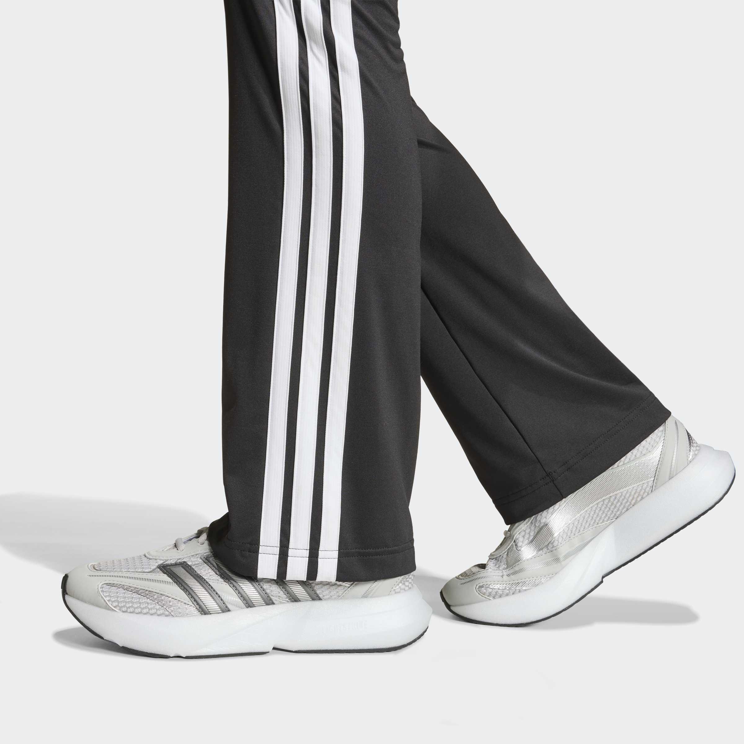 Kids Train Essentials 3-Stripes Flared Leggings, Black, A701_ONE, medium