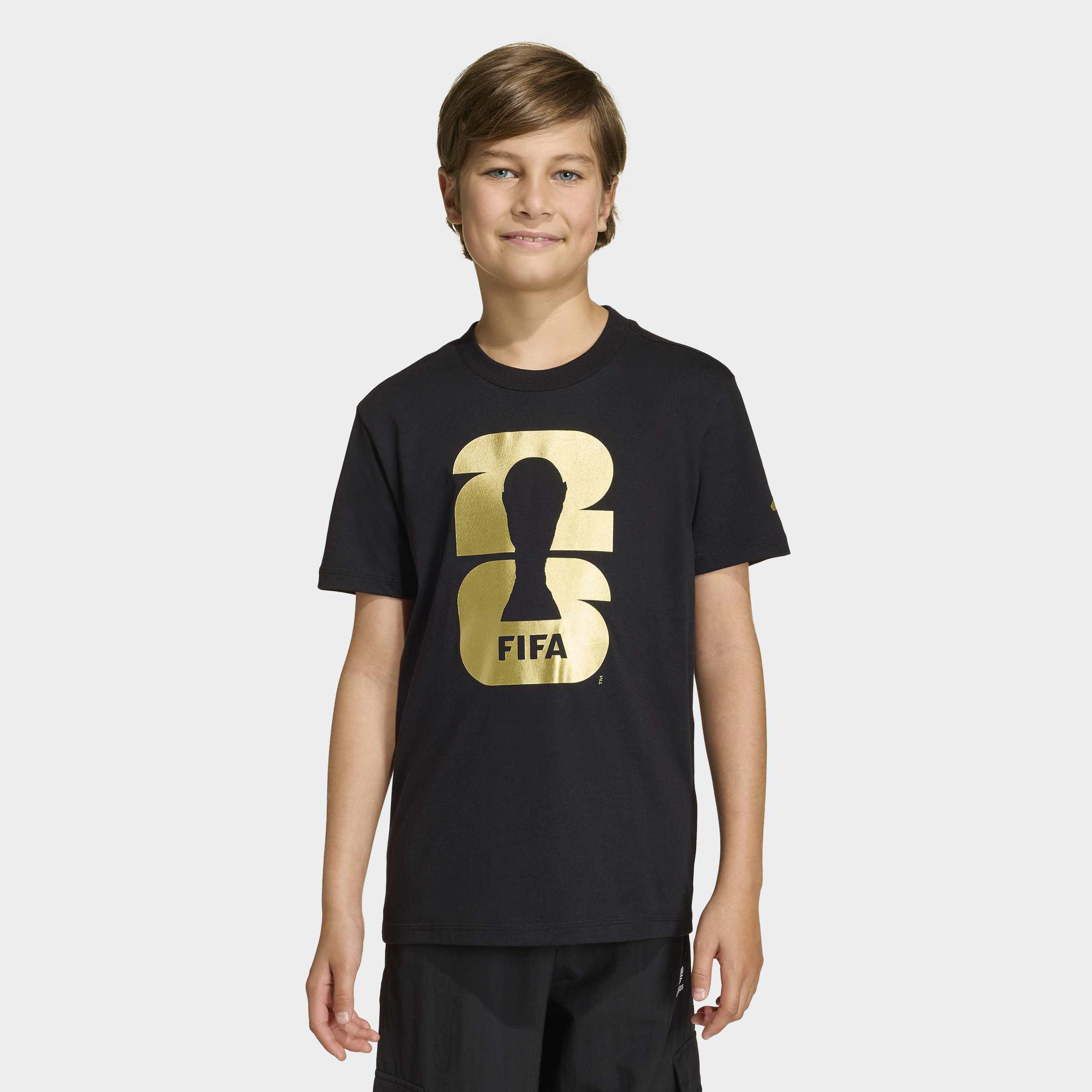 Kids Unisex FIFA World Cup 26 Official Emblem T-Shirt, Black, A701_ONE, large image number 6