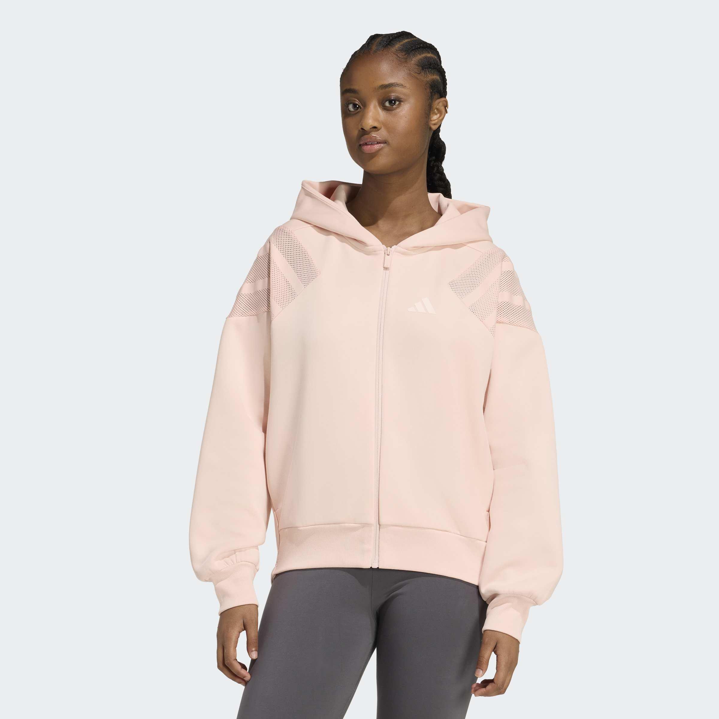 Future Icons Three Stripes Hoodie, Pink, A701_ONE, large image number 4