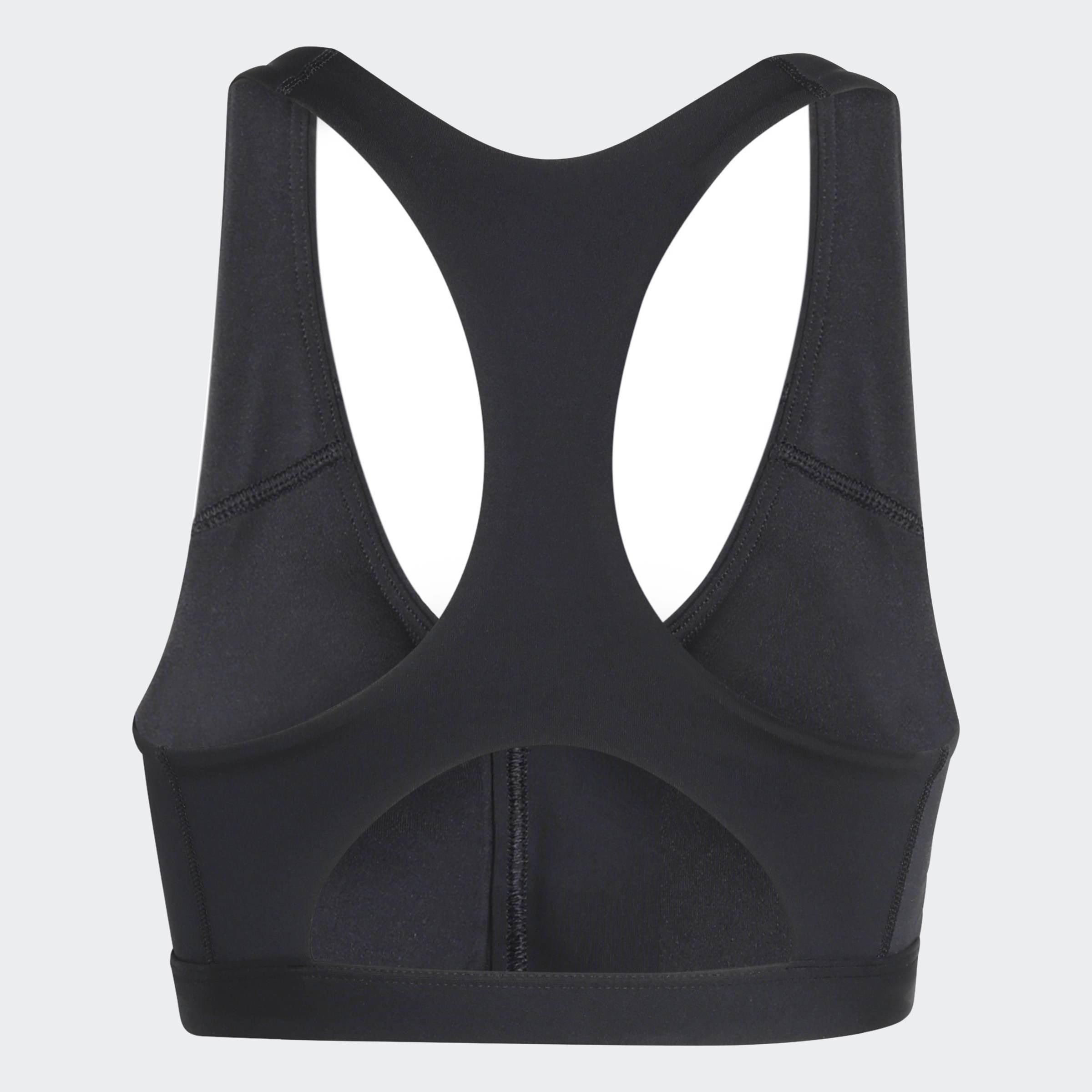 Optime Essentials Workout Zip-Front Medium Support Bra, Black, A701_ONE, large image number 1