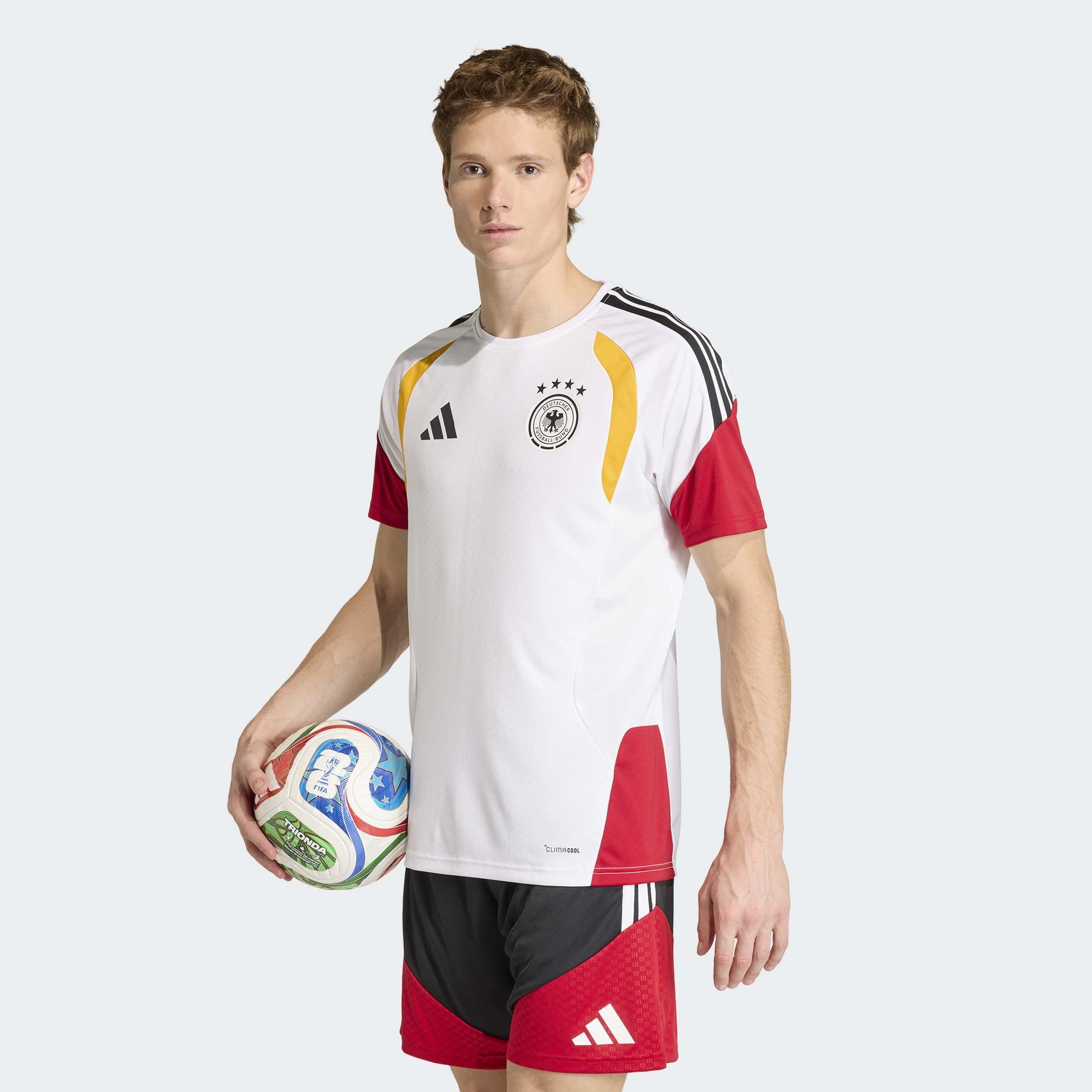 Germany 26 Tiro Training Jersey, White, A701_ONE, large image number 7