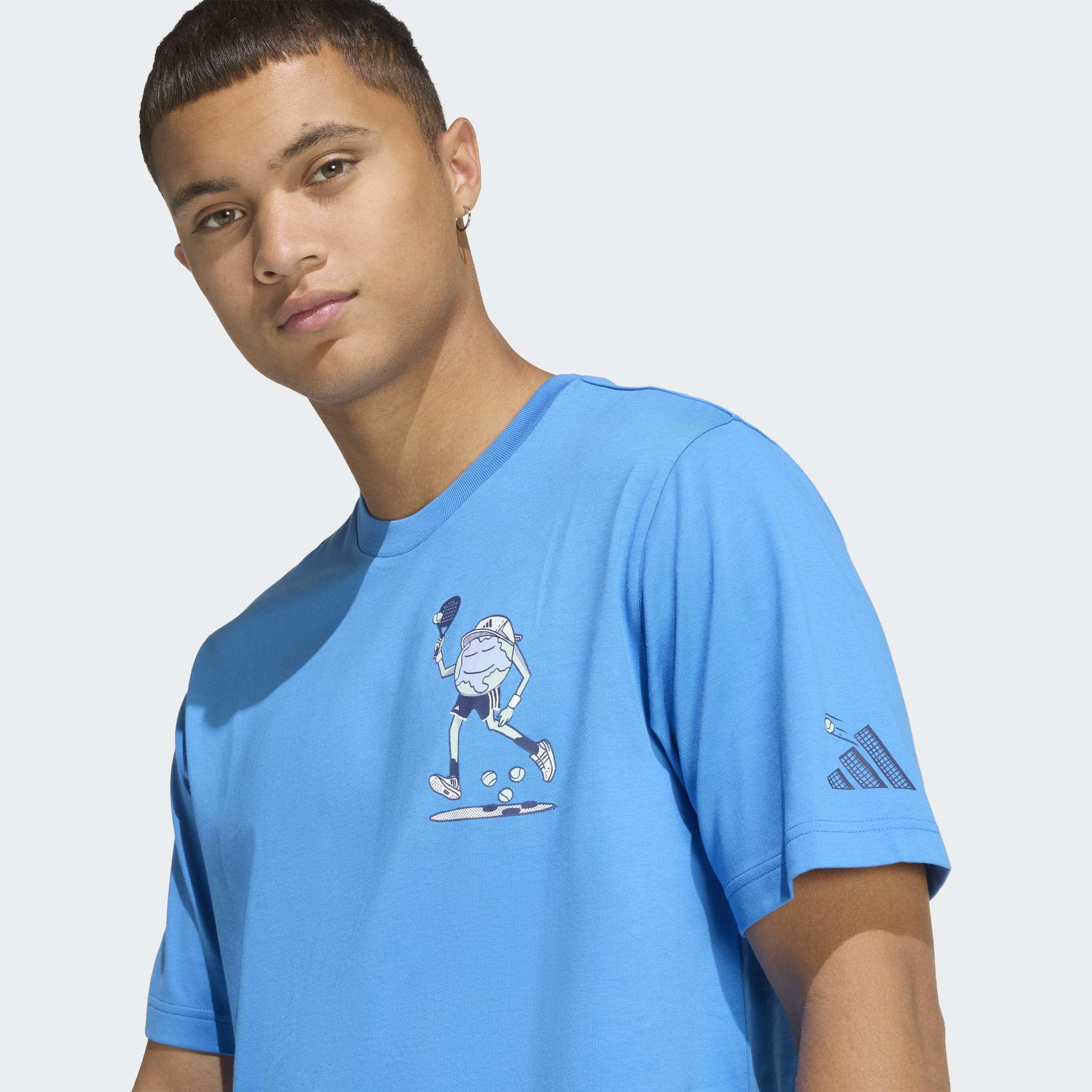 Earth Day Padel Graphic T-Shirt, Blue, A701_ONE, large image number 3