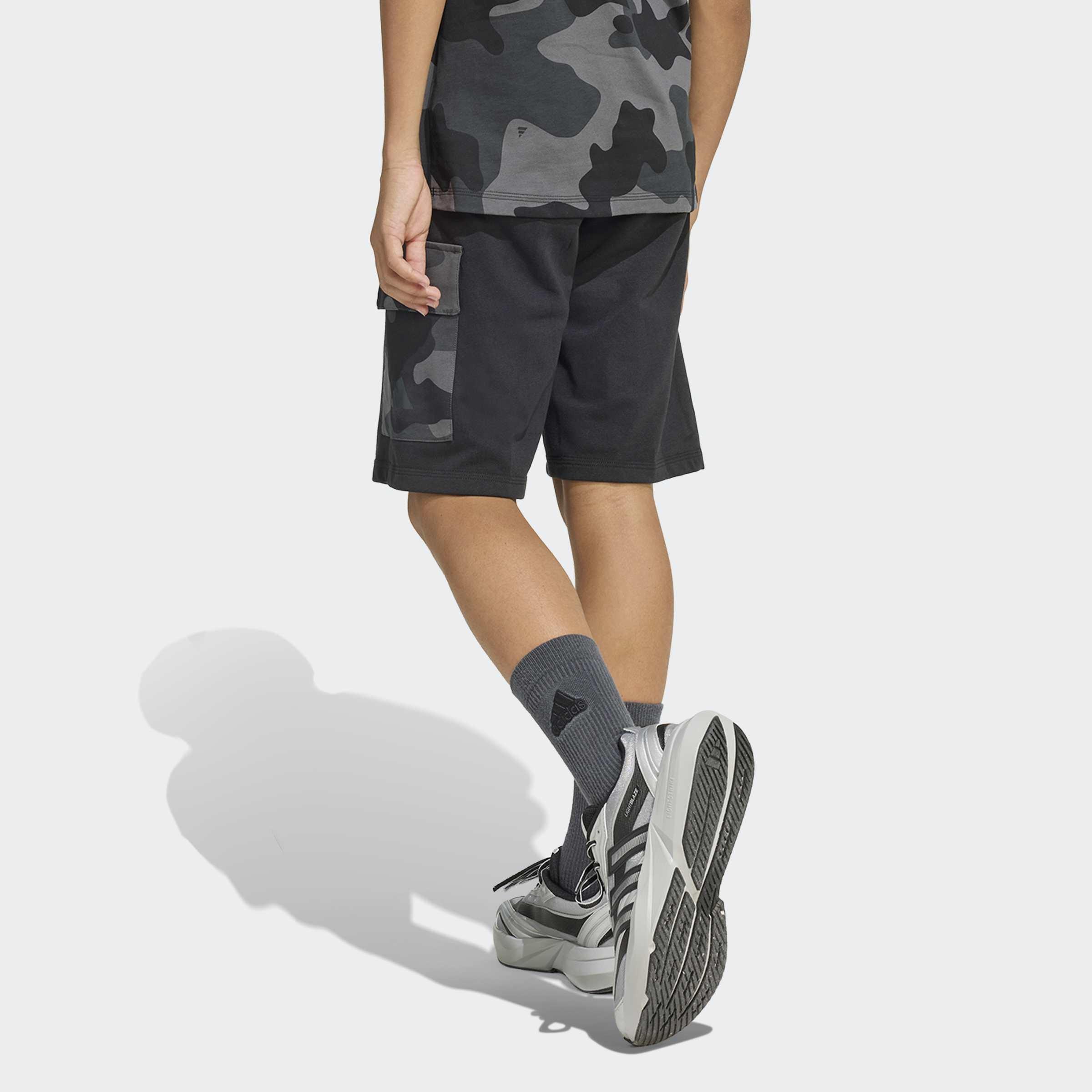 Kids Unisex Seasonals Camo Shorts, Black, A701_ONE, medium