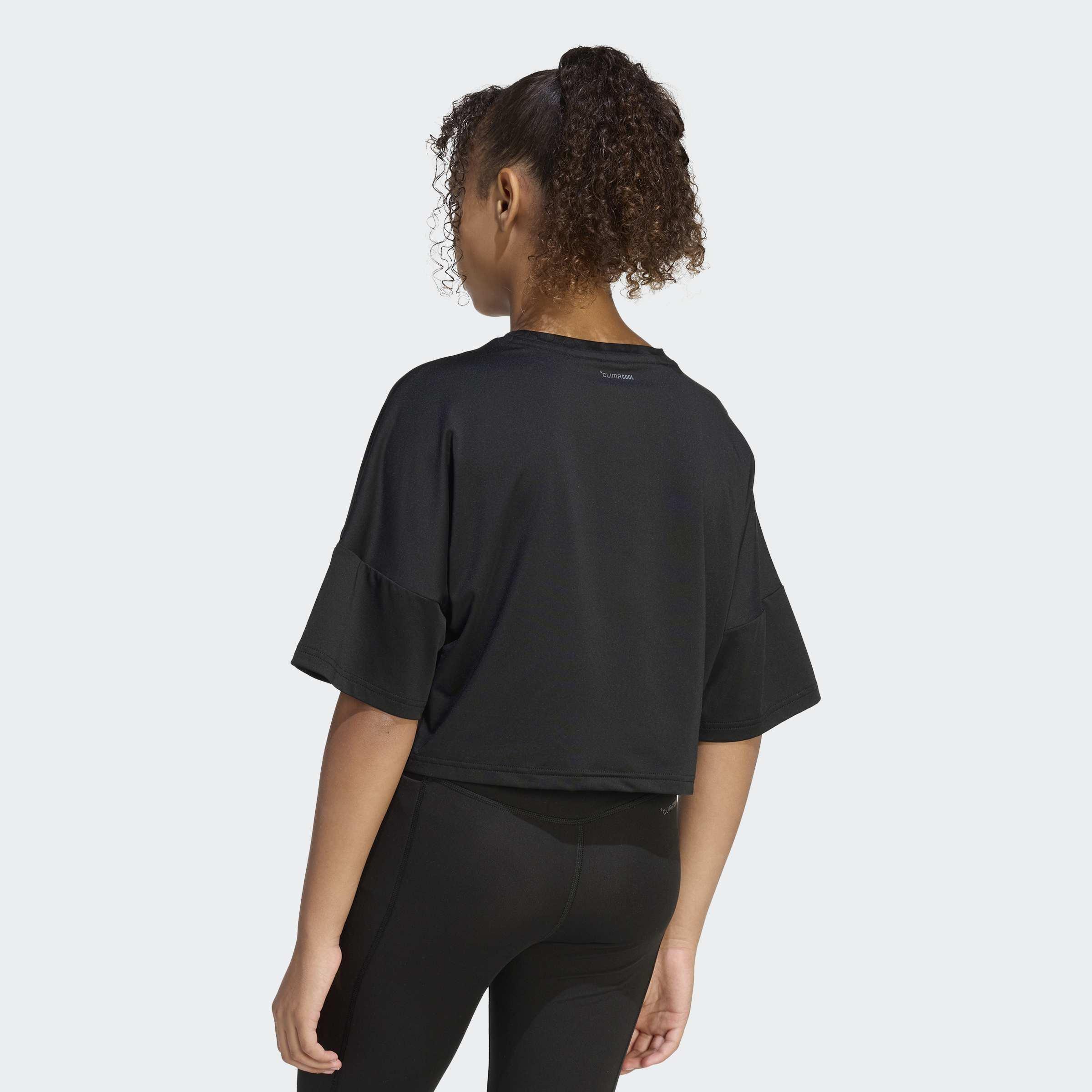 Kids Future Icons Cropped T-Shirt, Black, A701_ONE, medium