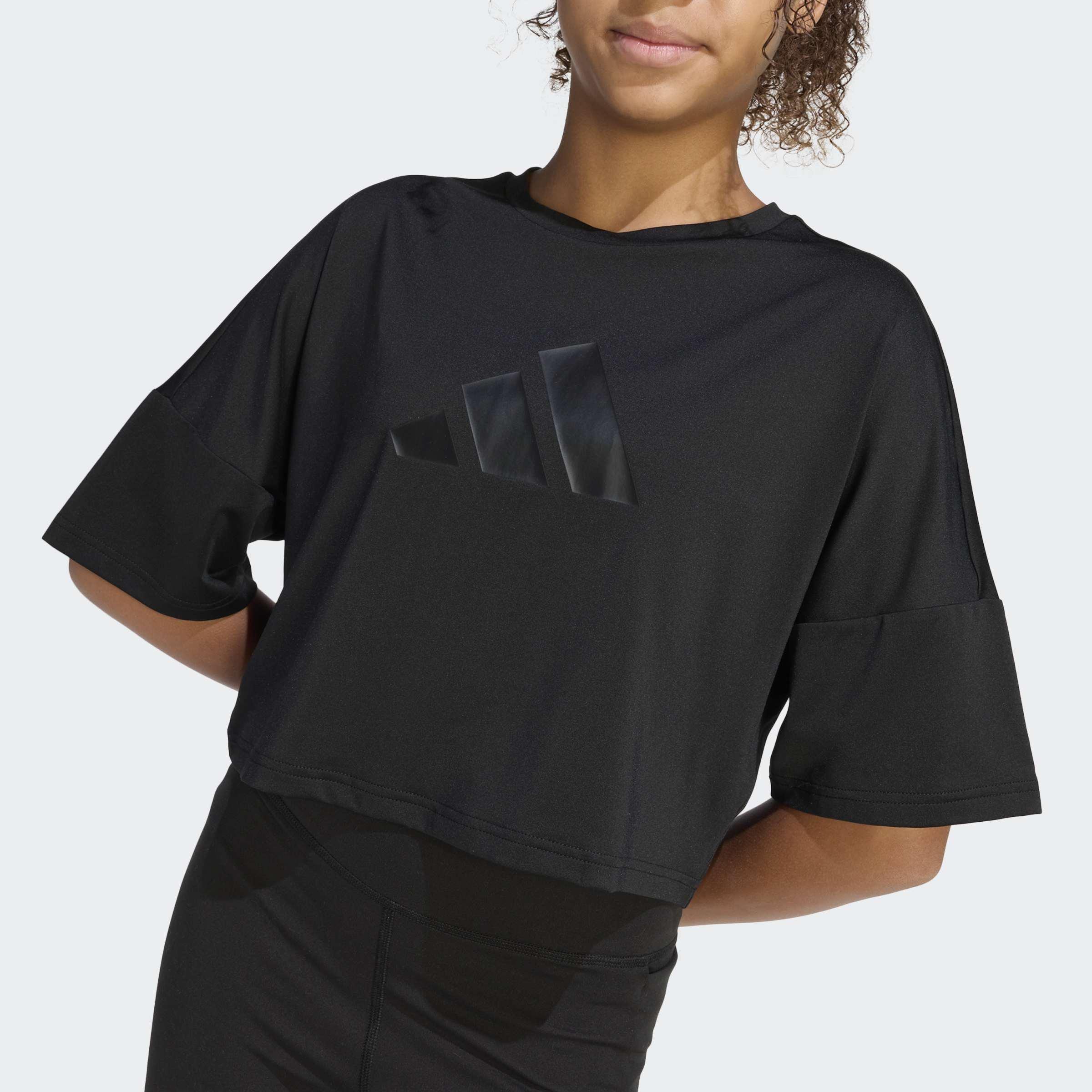 Kids Future Icons Cropped T-Shirt, Black, A701_ONE, large image number 3