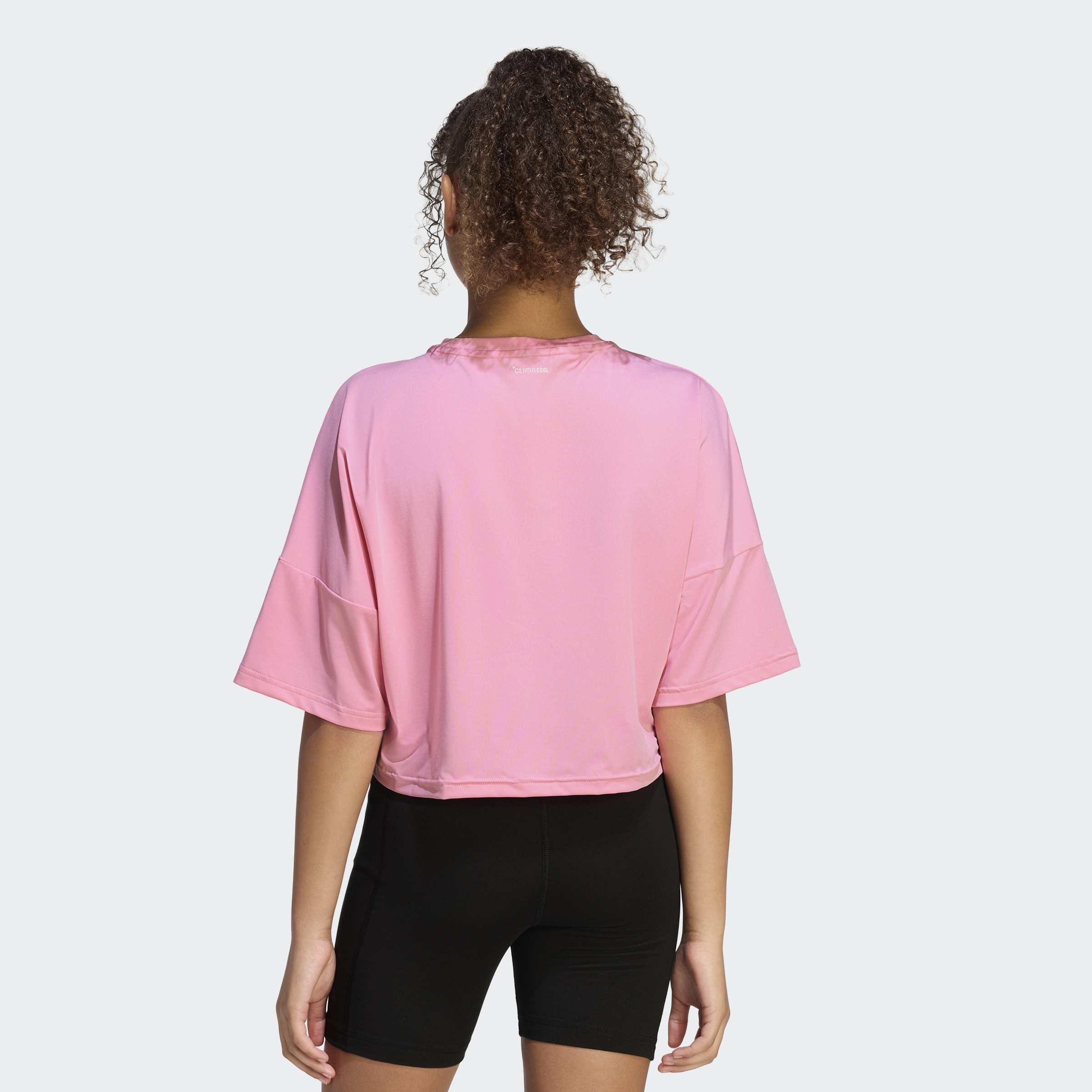 Kids Future Icons Cropped T-Shirt, Pink, A701_ONE, medium