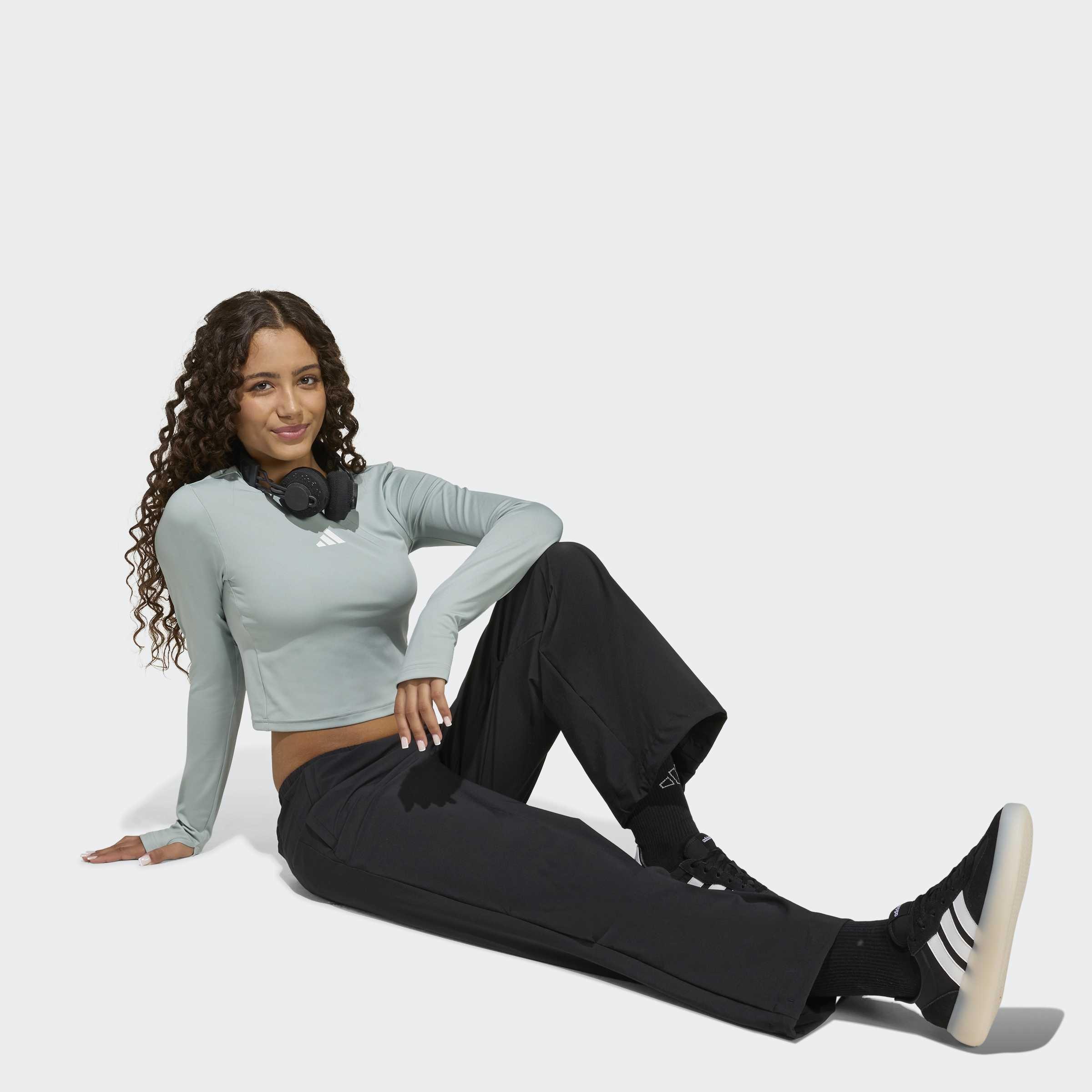 Kids Future Icons Wide Stretch Woven Joggers, Black, A701_ONE, large image number 4