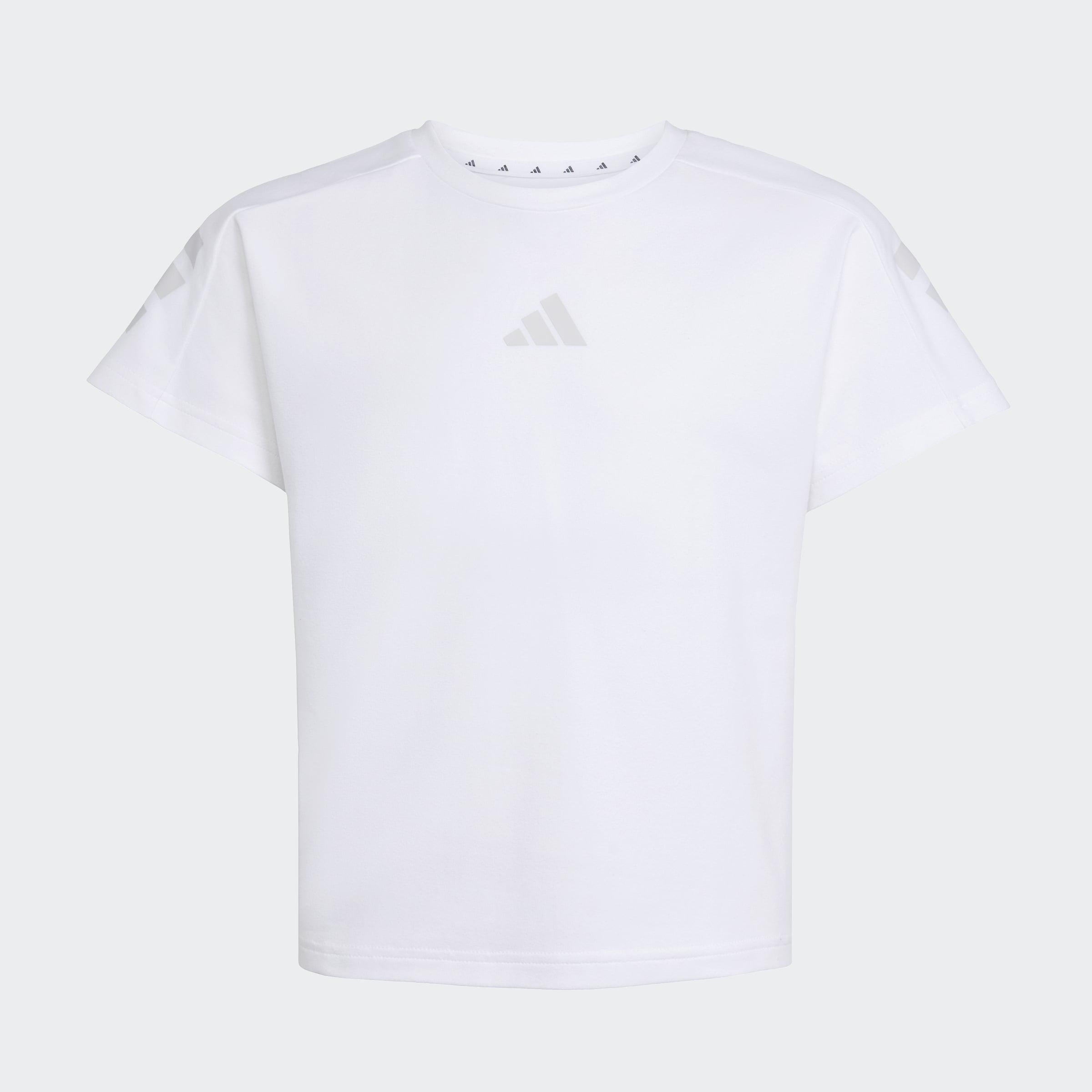 Kids Future Icons 3 Stripes T-Shirt, White