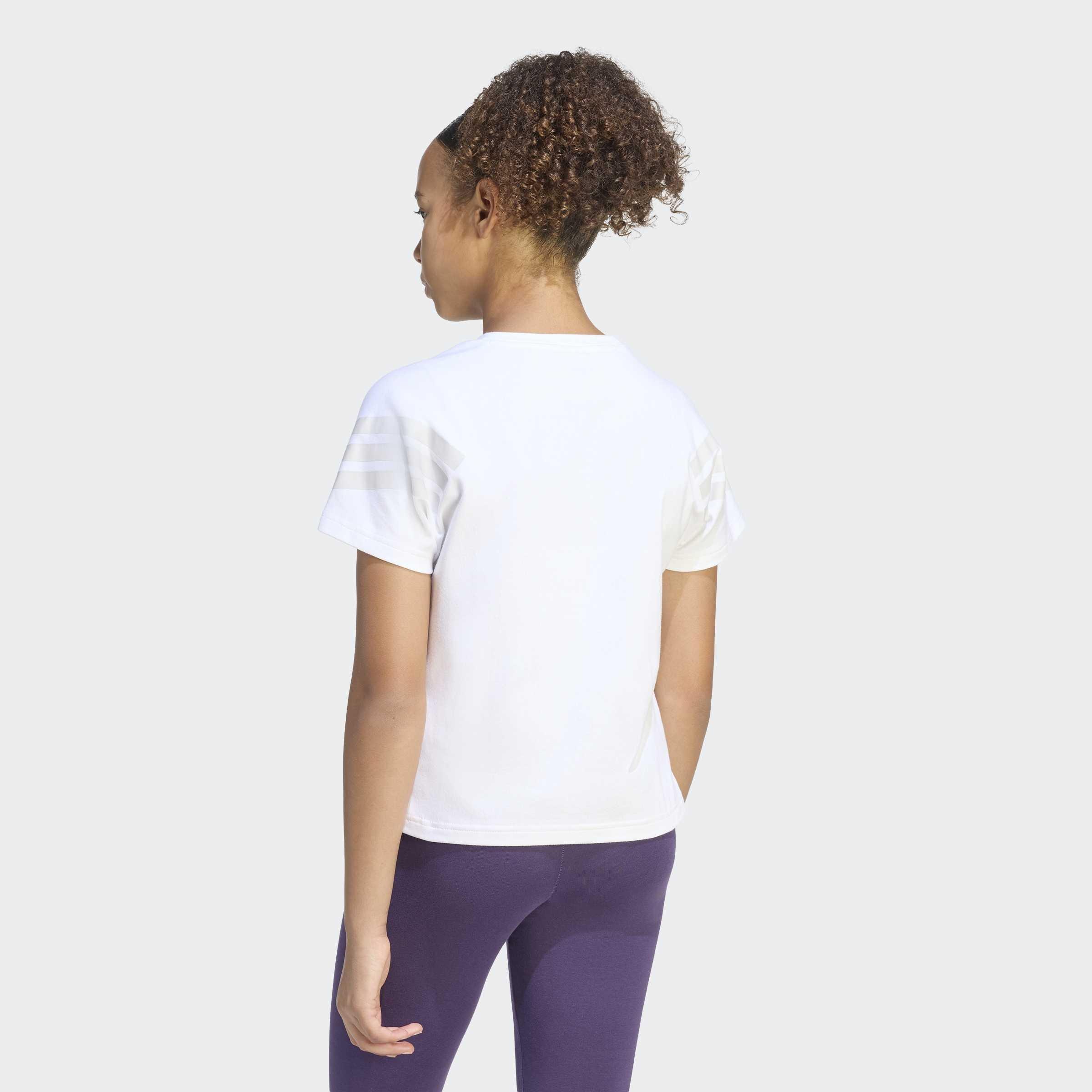 Kids Future Icons 3 Stripes T-Shirt, White